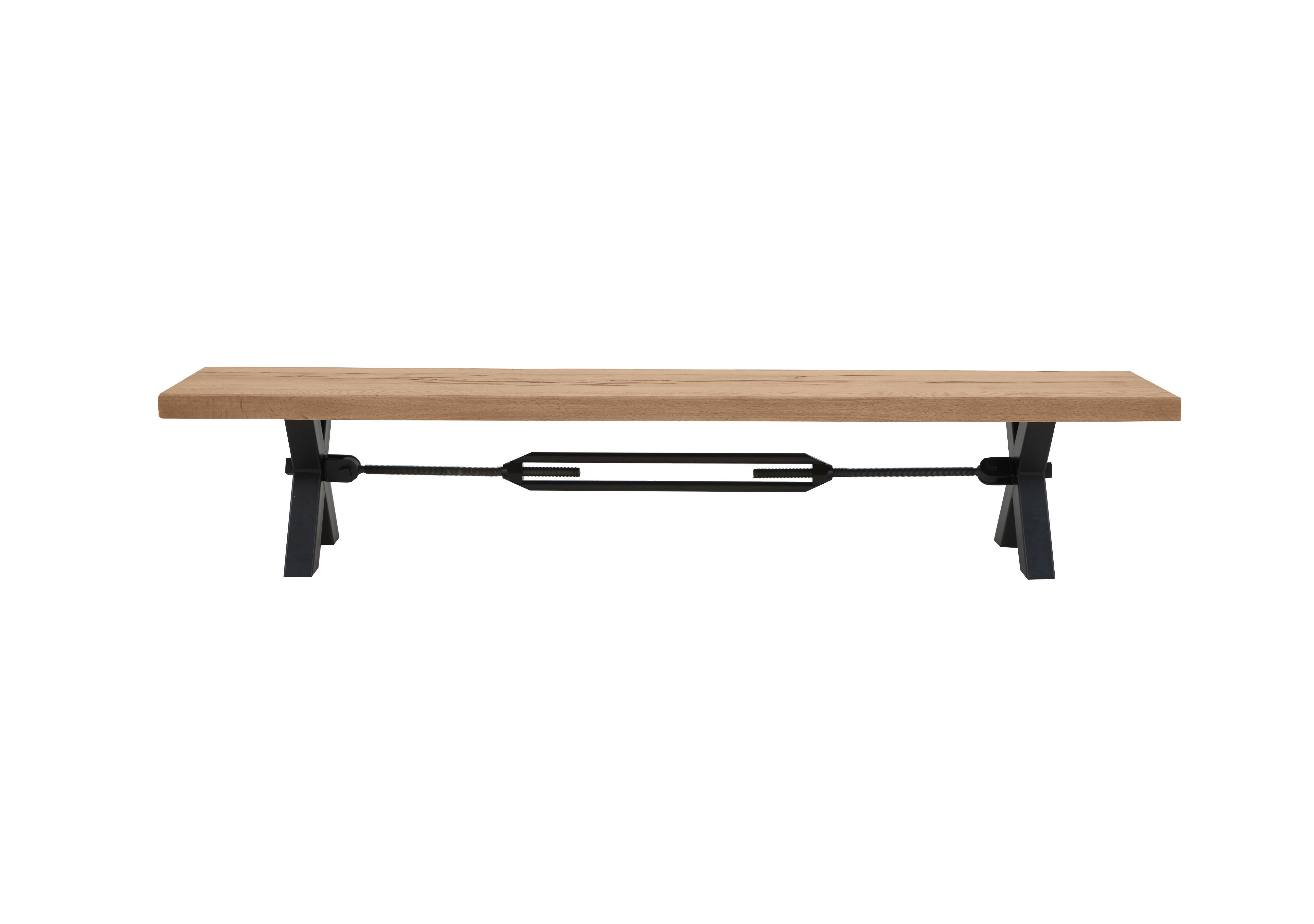 Terra Dining Bench with Tension Bolt X-Leg in 32 Sand Stone on Furniture Village