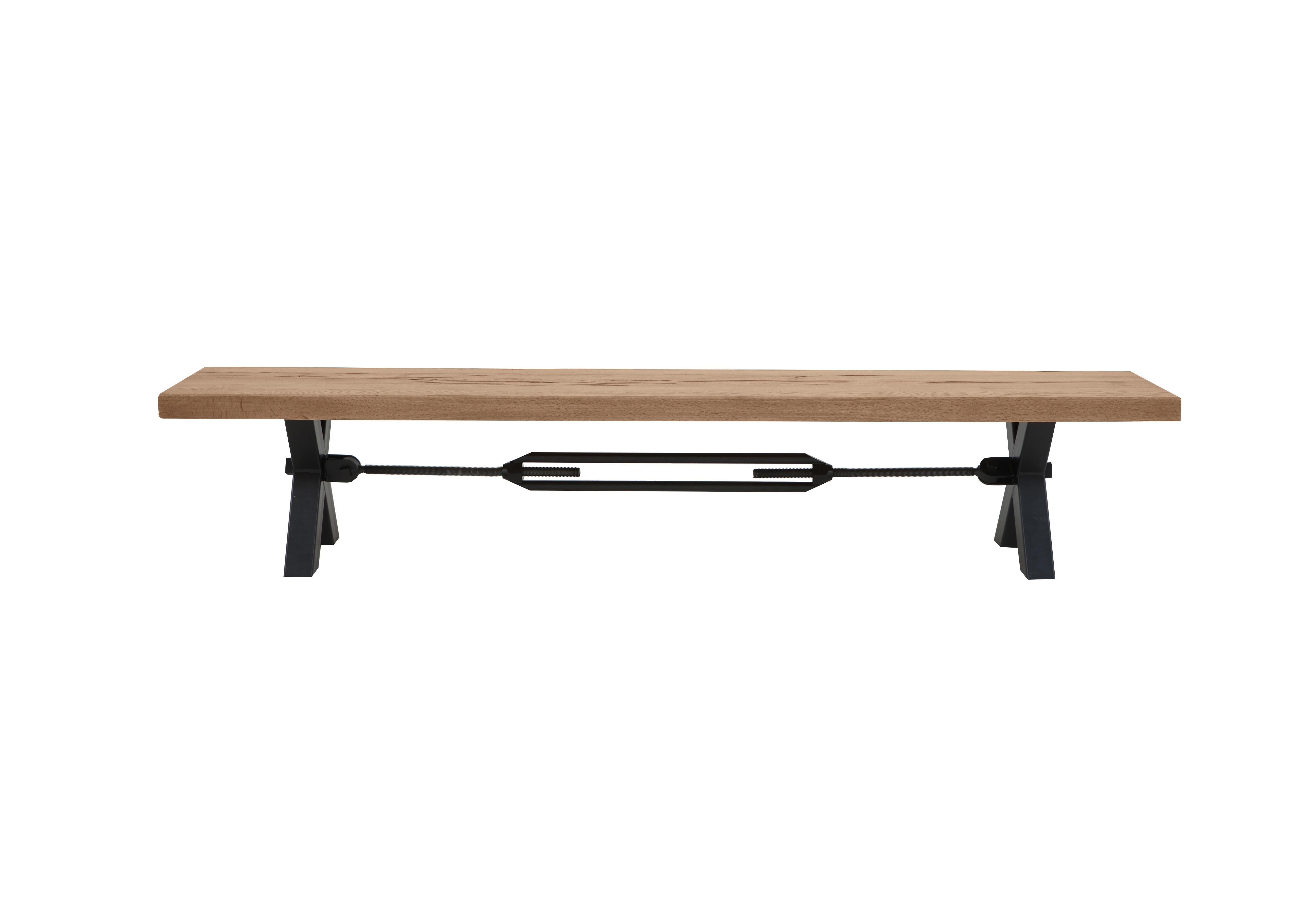 Terra Dining Bench with Tension Bolt X-Leg in 33 Storm Wood on Furniture Village