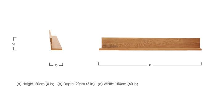 Terra 150cm Wall Shelf in  on Furniture Village