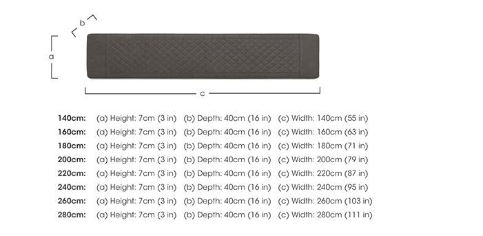 Terra Fabric Dining Bench Pad in  on Furniture Village