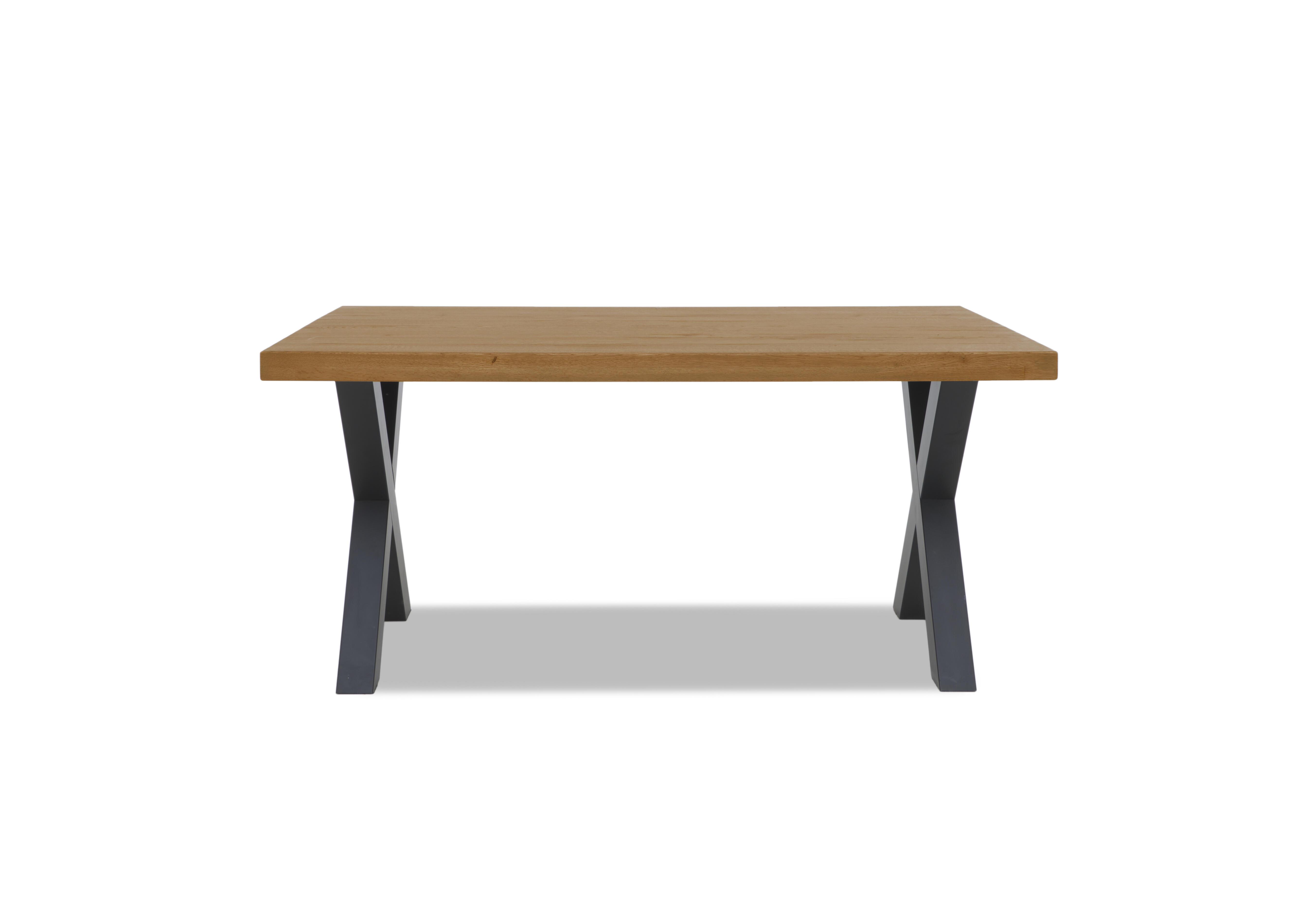 Terra Compact Straight Edge Dining Table with X Shaped Legs in 1 Oil on Furniture Village