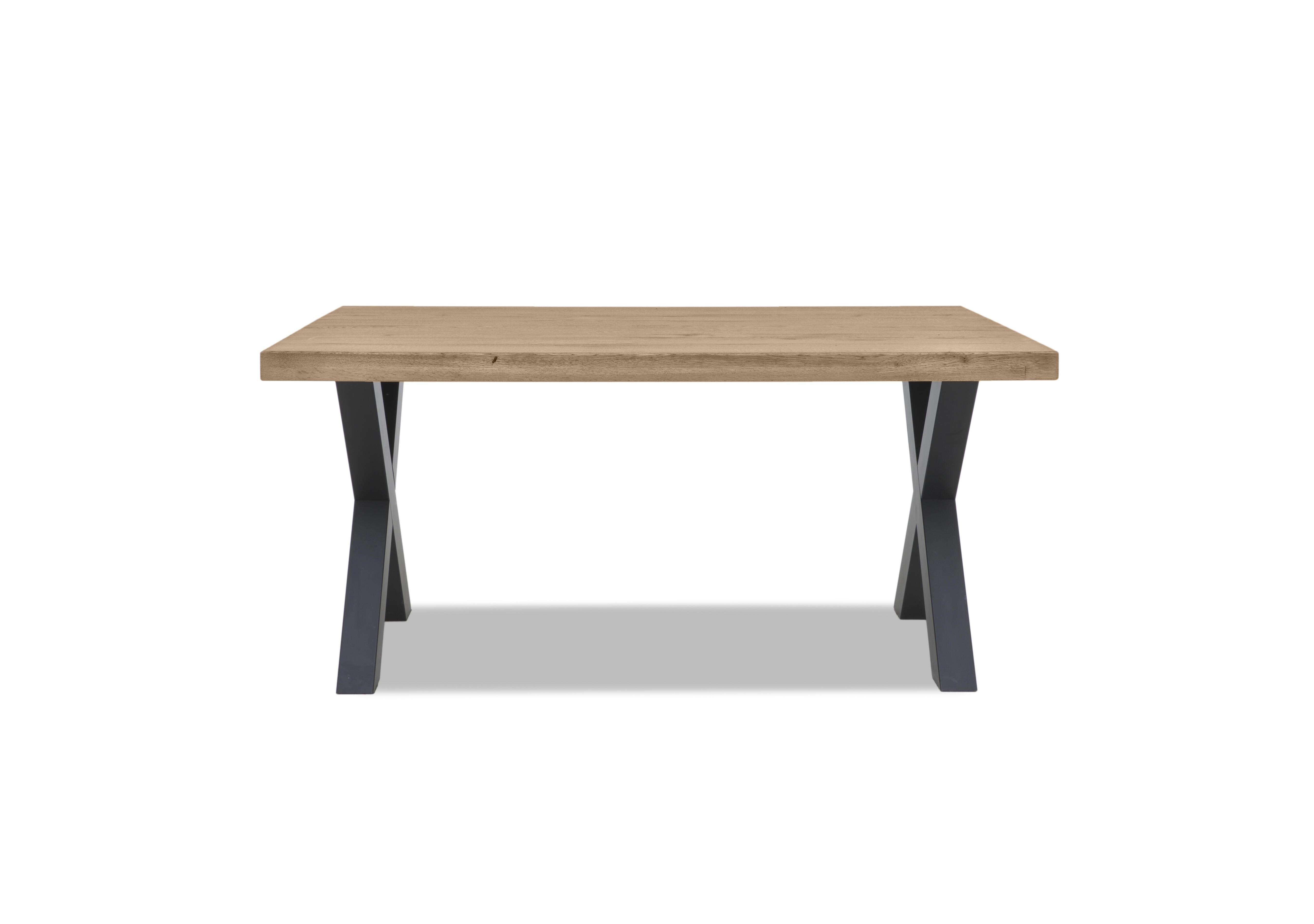 Terra Compact Straight Edge Dining Table with X Shaped Legs in 32 Sand Stone on Furniture Village
