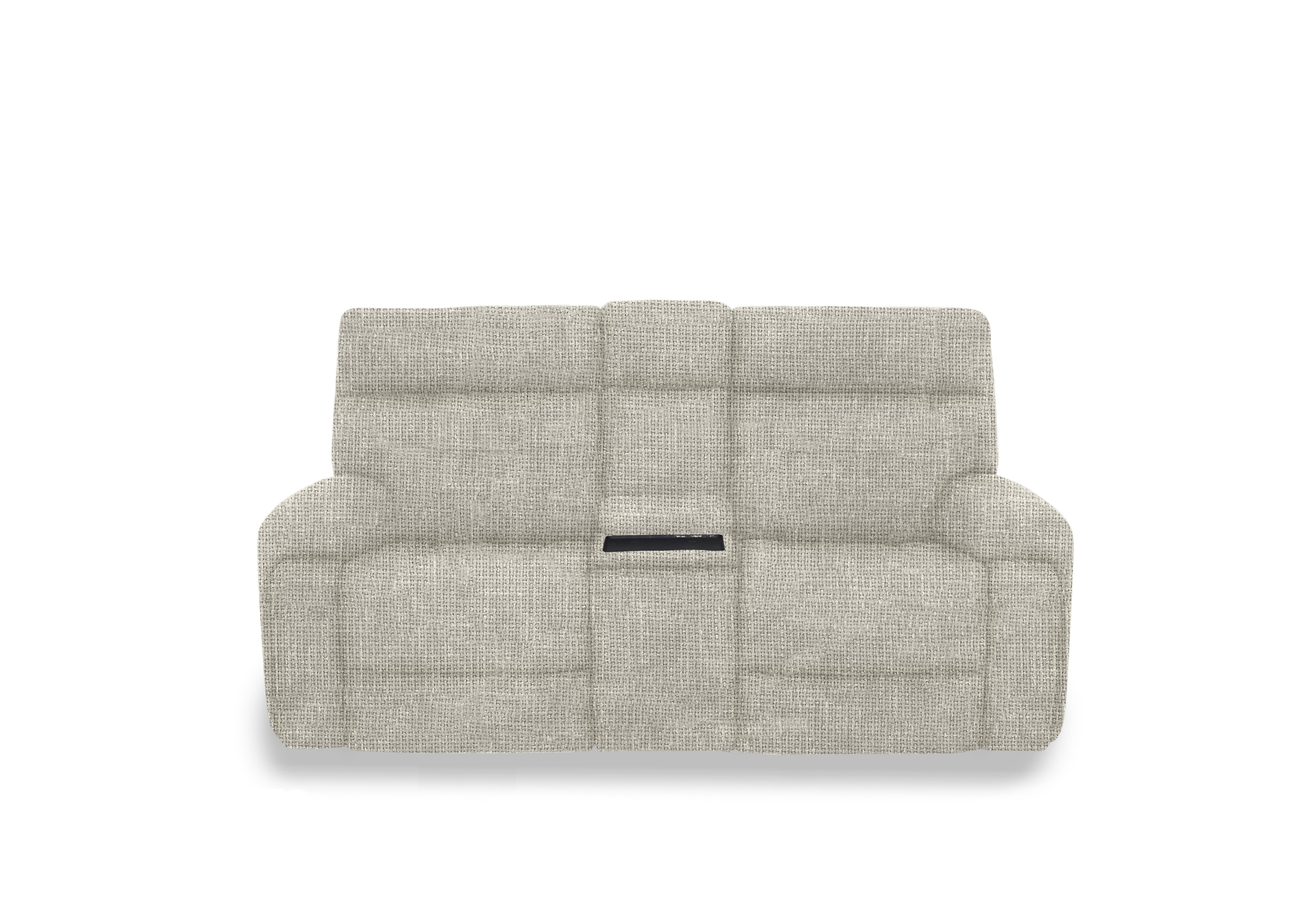 Cinemax Fabric 2 Seater Media Console Power Recliner Sofa with Power Headrests in Stone We-0102 on Furniture Village