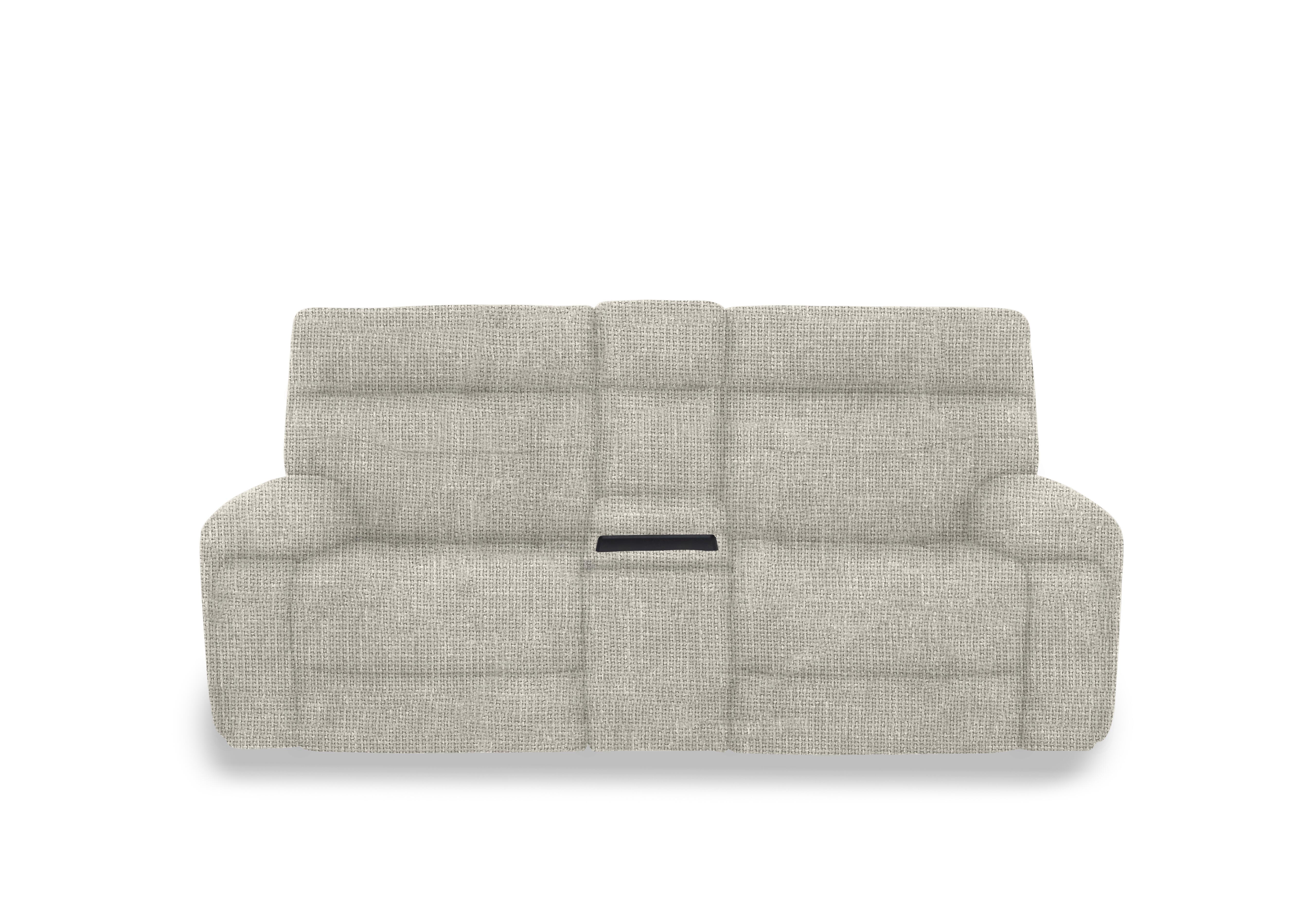Cinemax Fabric 3 Seater Media Console Power Recliner Sofa with Power Headrests in Stone We-0102 on Furniture Village