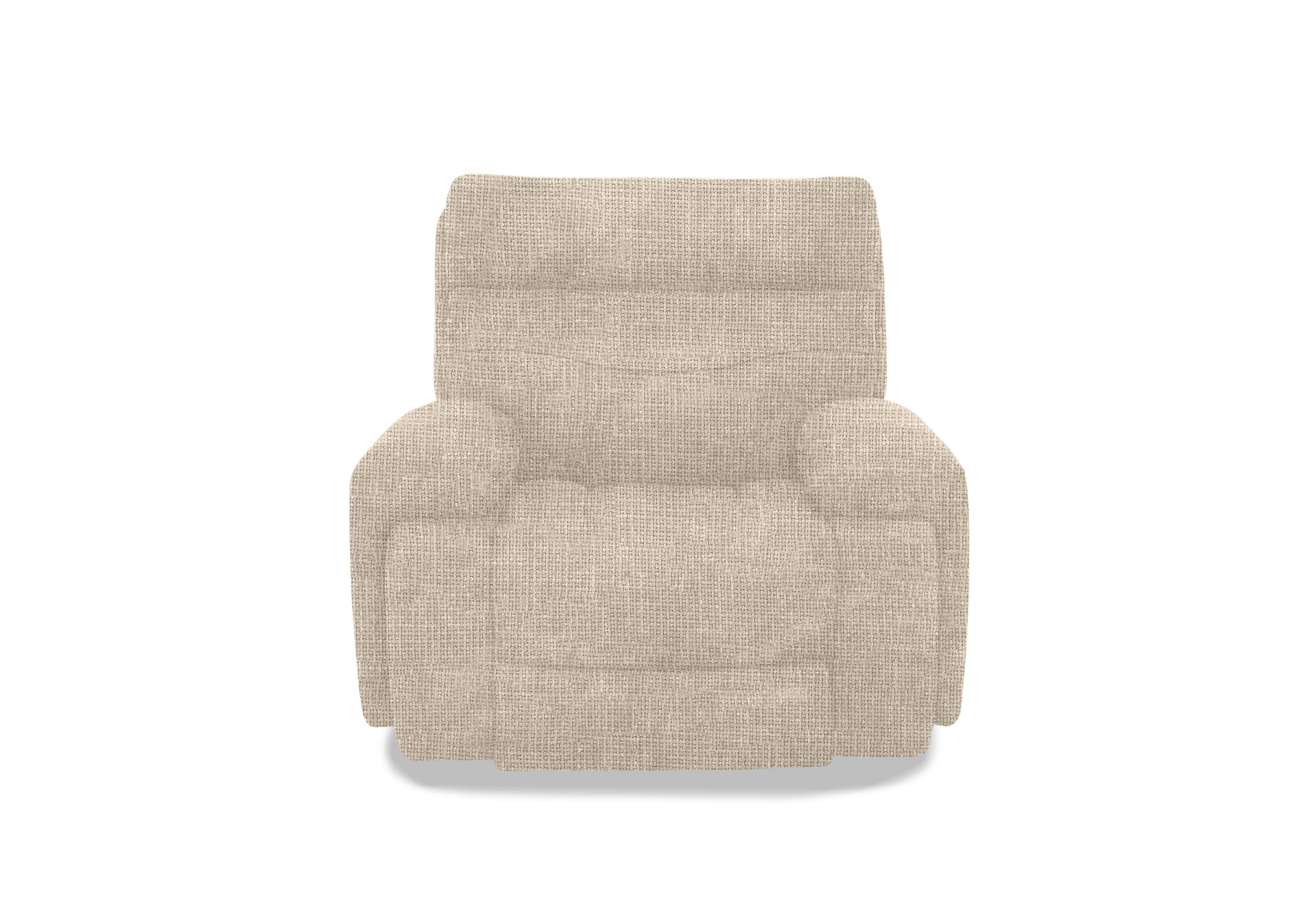 Cinemax Fabric Media Arm Power Recliner Chair with Power Headrest in Oatmeal We-0101 on Furniture Village