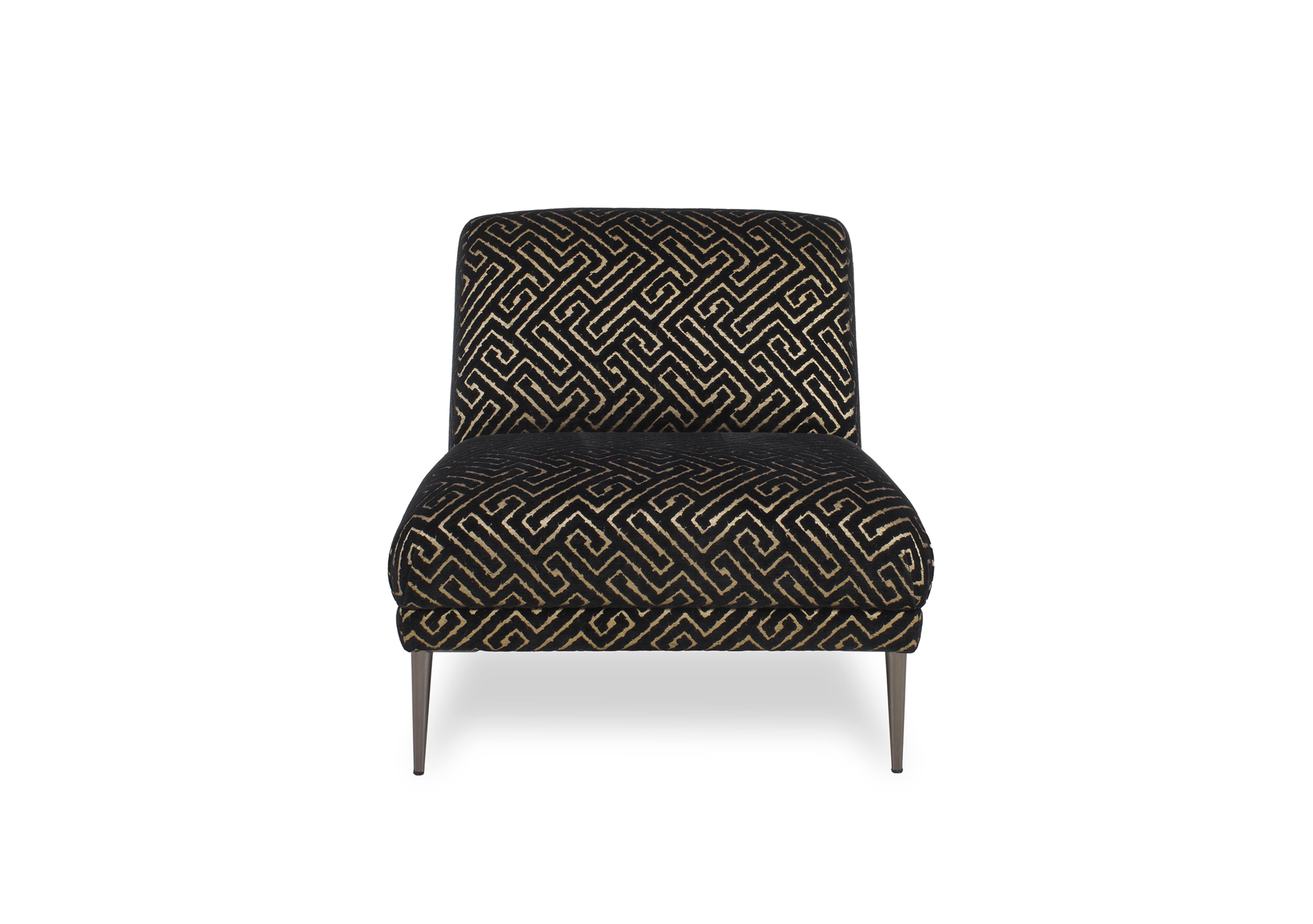 Bellissimo Wing Chair in Bellissimo Black/Gold on Furniture Village