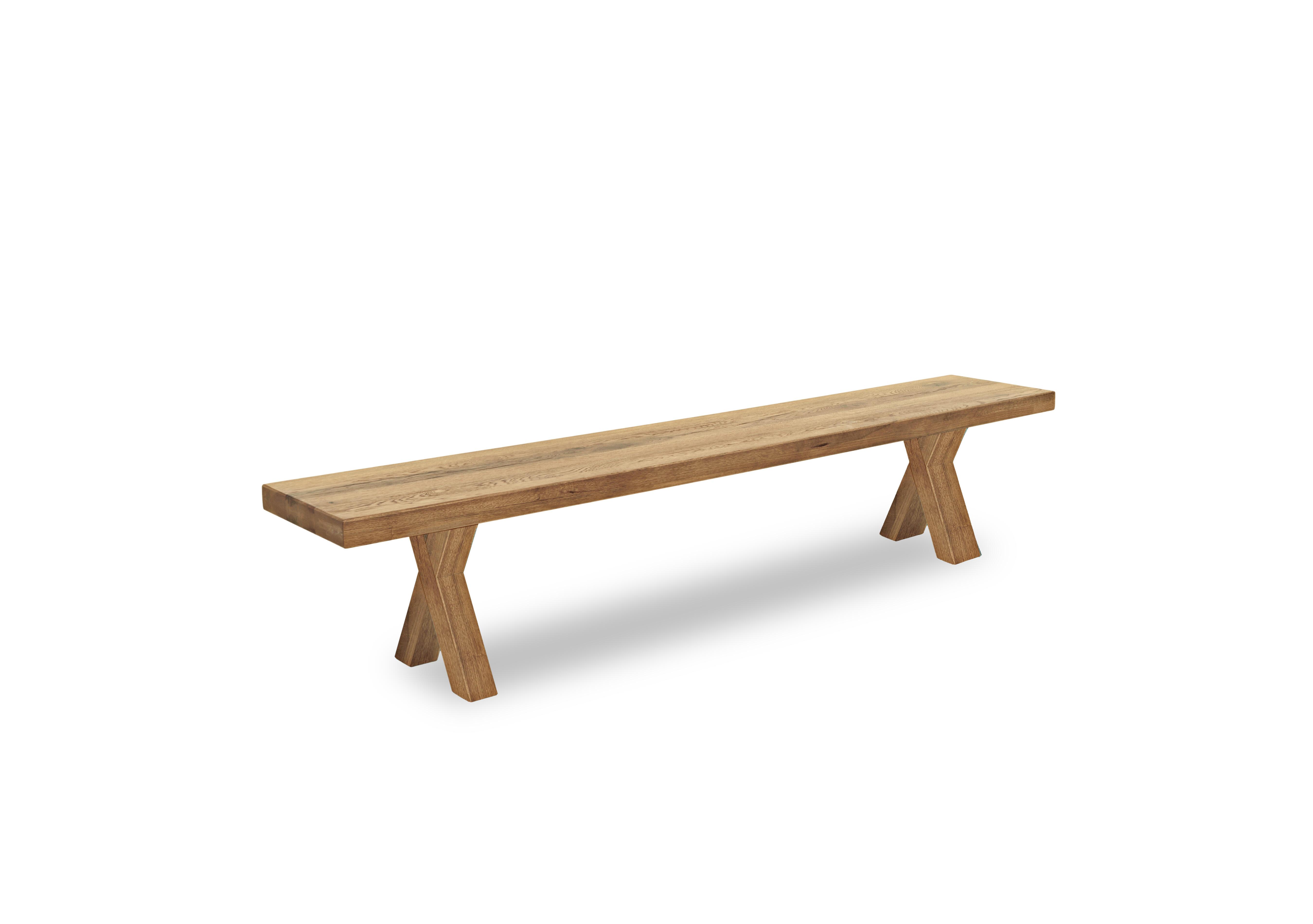 Njord Dining Bench with Wooden X Shaped Legs in 1 Oil on Furniture Village