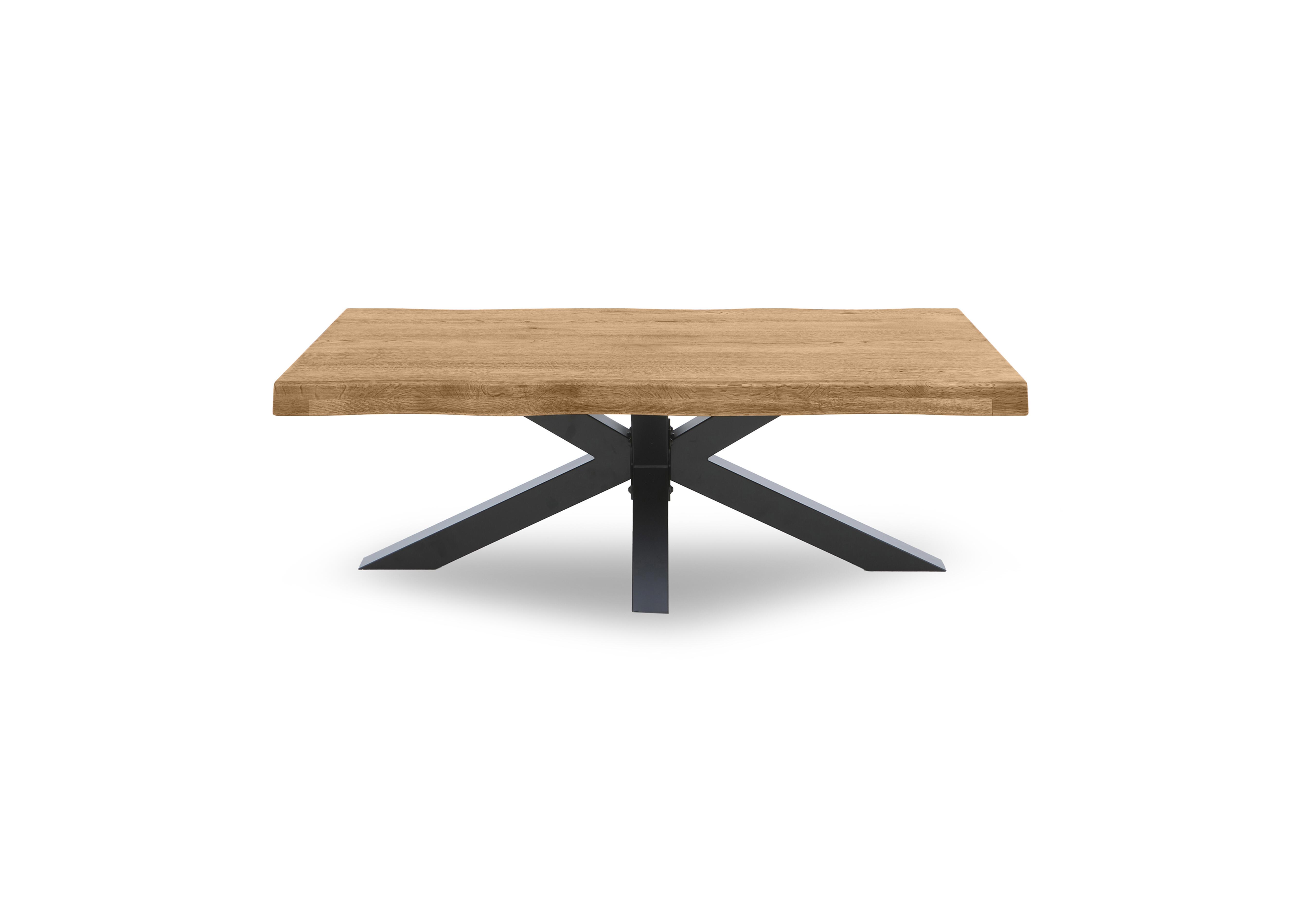 Njord Raw Edge Coffee Table with Metal Star Base in 1 Oil on Furniture Village