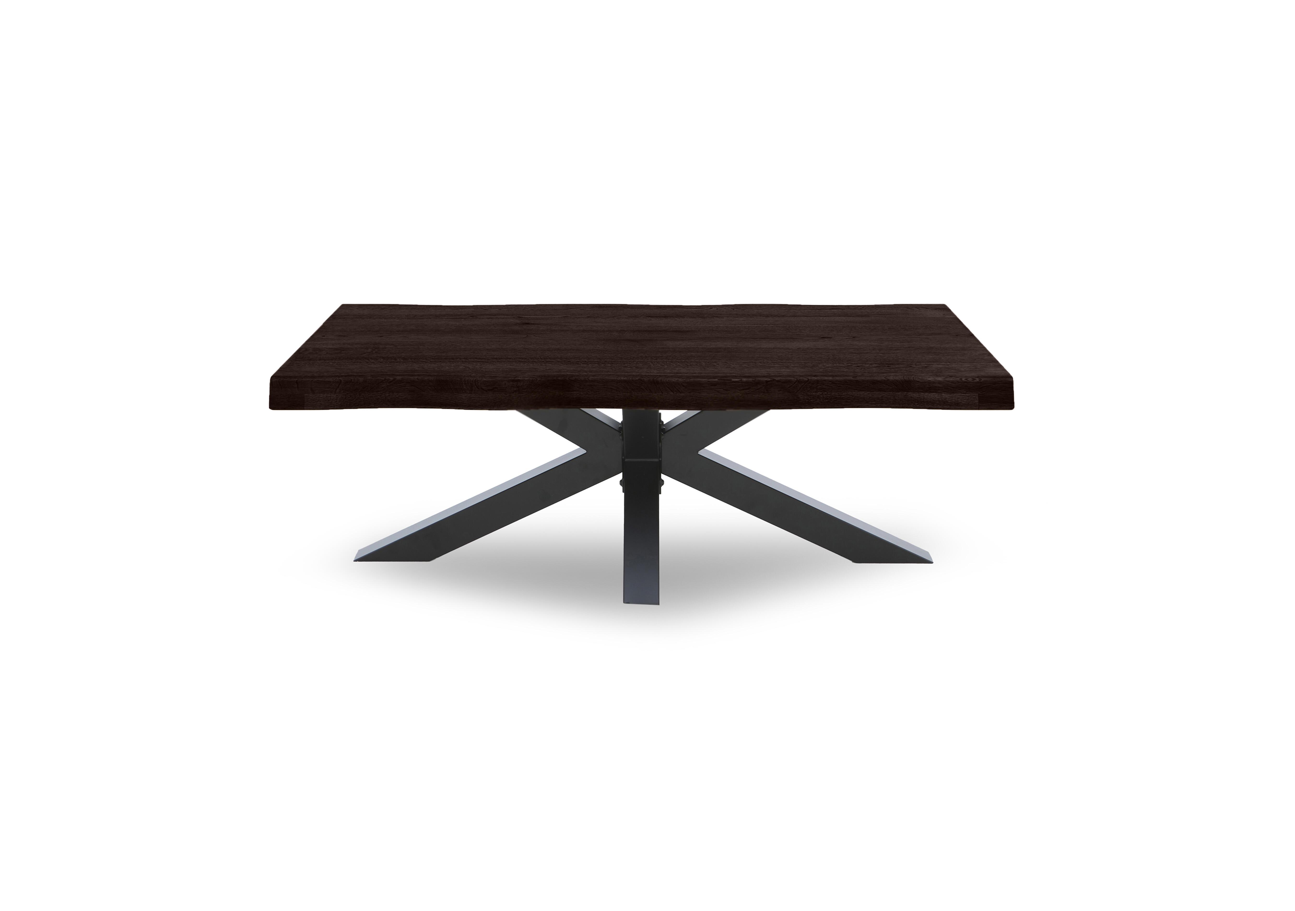 Njord Raw Edge Coffee Table with Metal Star Base in 2 Smoked on Furniture Village