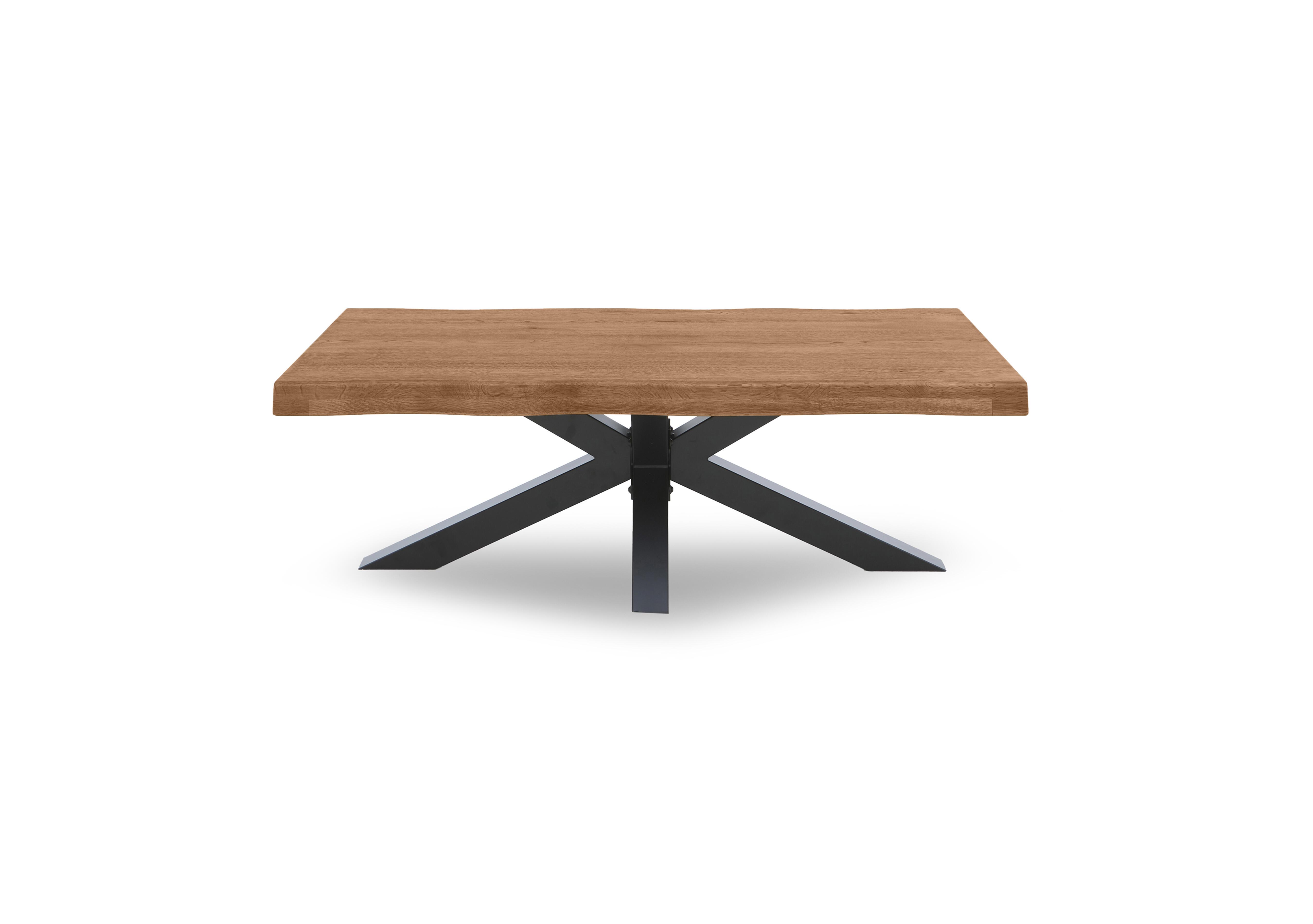 Njord Raw Edge Coffee Table with Metal Star Base in 6 Old Bassano on Furniture Village