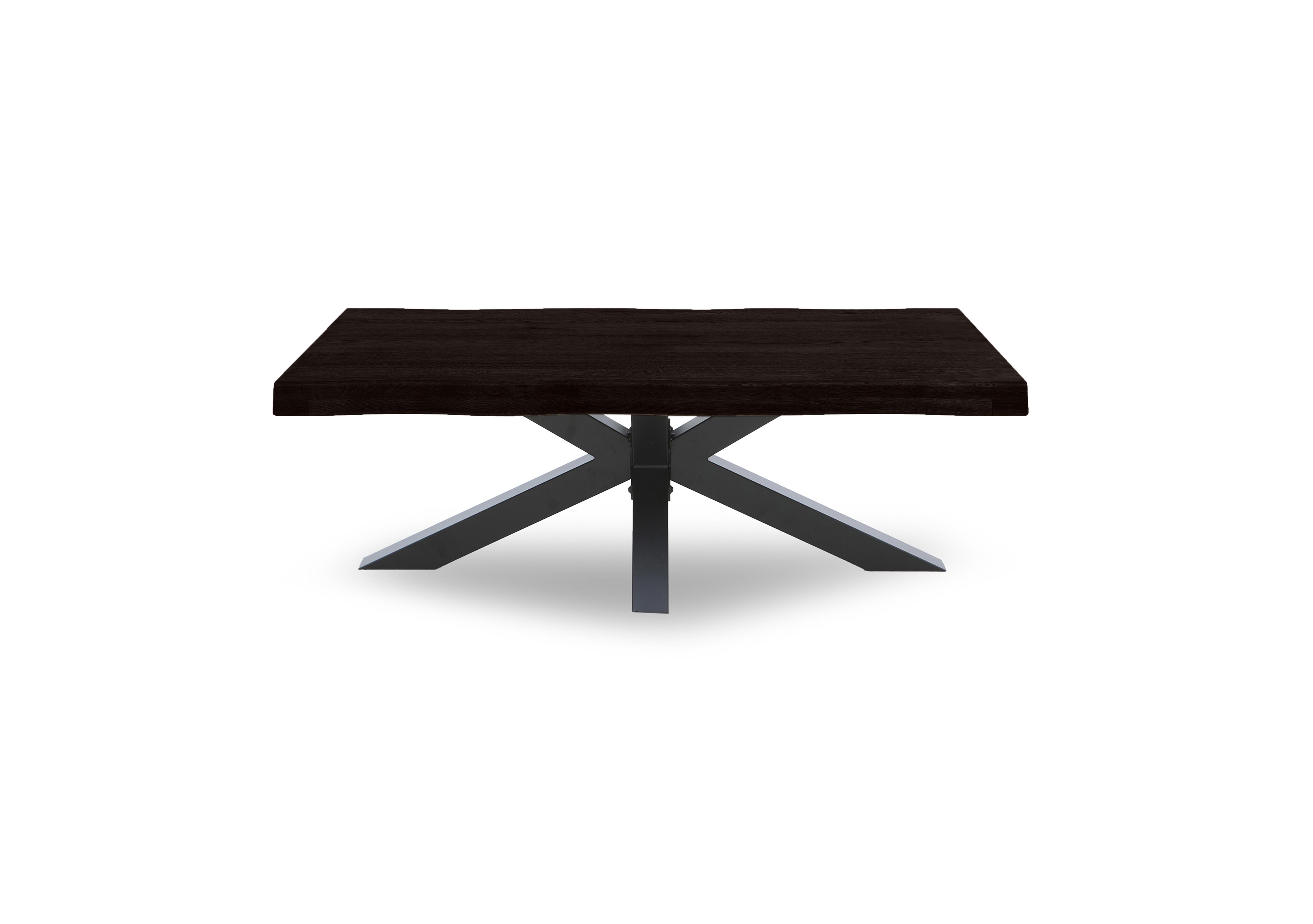 Njord Raw Edge Coffee Table with Metal Star Base in 7 Black on Furniture Village