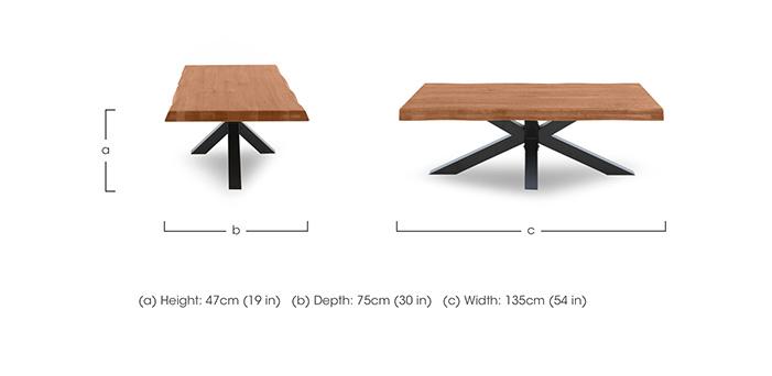 Njord Raw Edge Coffee Table with Metal Star Base in  on Furniture Village