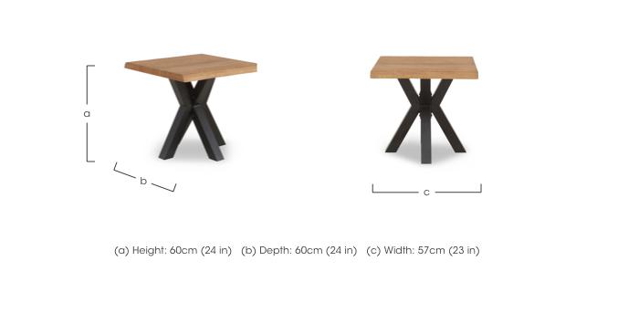 Njord Raw Edge Lamp Table with Metal Star Base in  on Furniture Village