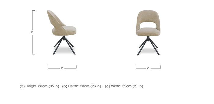 Tiber Pair of Swivel Dining Chairs in  on Furniture Village