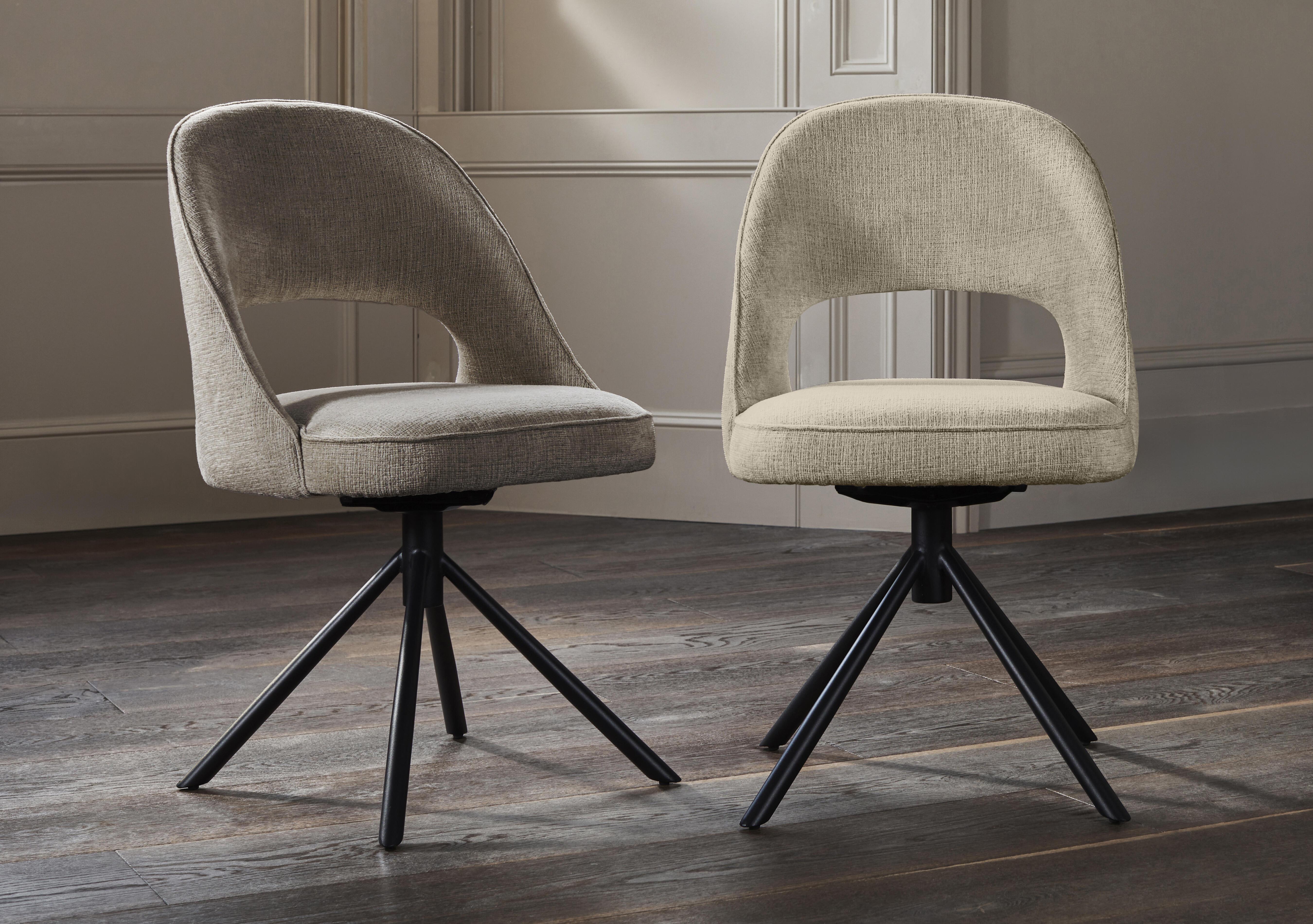 Tiber Pair of Swivel Dining Chairs in  on Furniture Village