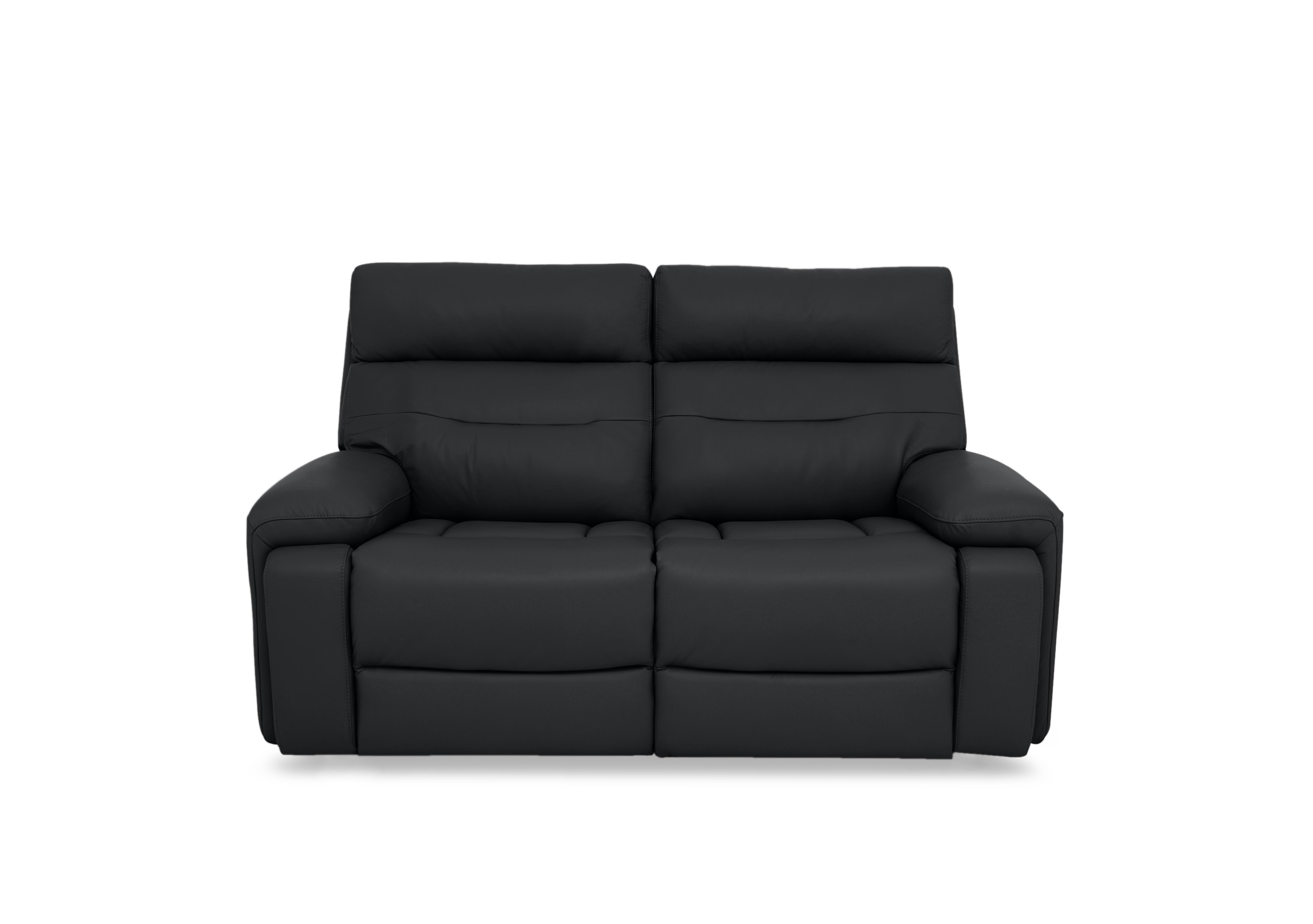 Cinemax Leather 2 Seater Sofa in Natural Black Mica La4820 on Furniture Village