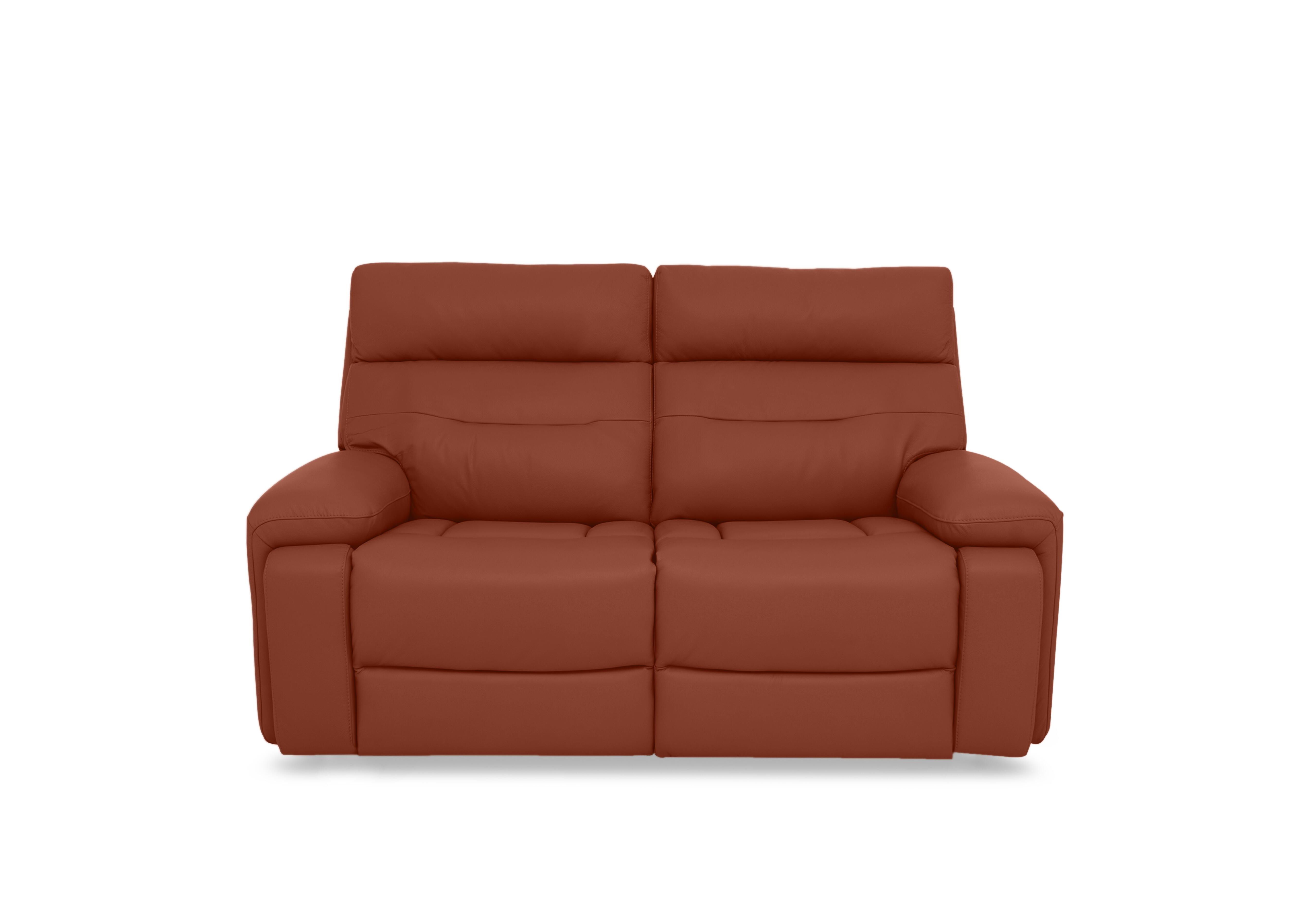 Cinemax Leather 2 Seater Sofa in Red Maple Matte Le-9326 on Furniture Village