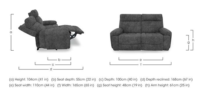 Cinemax Fabric 2 Seater Media Arm Power Recliner Sofa with Power Headrests in  on Furniture Village