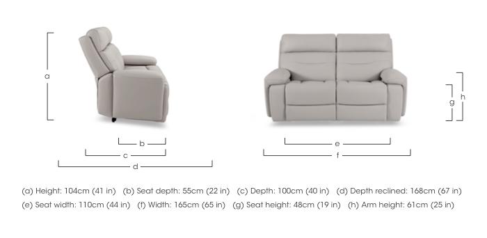 Cinemax Leather 2 Seater Media Arm Power Recliner Sofa with Power Headrests in  on Furniture Village