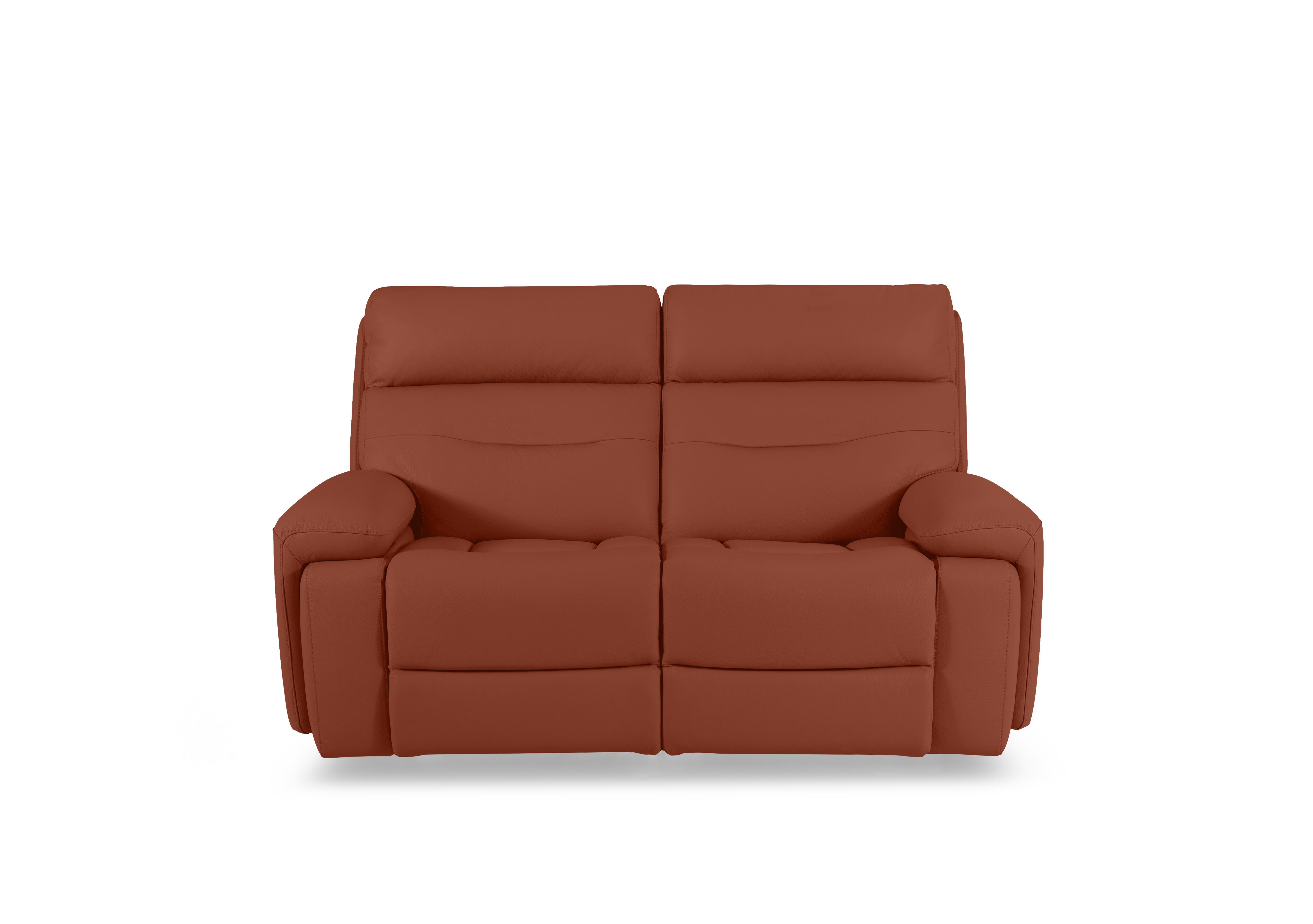 Cinemax Leather 2 Seater Media Arm Power Recliner Sofa with Power Headrests in Red Maple Matte Le-9326 on Furniture Village