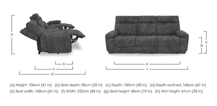 Cinemax Fabric 3 Seater 3 Cushion Sofa in  on Furniture Village