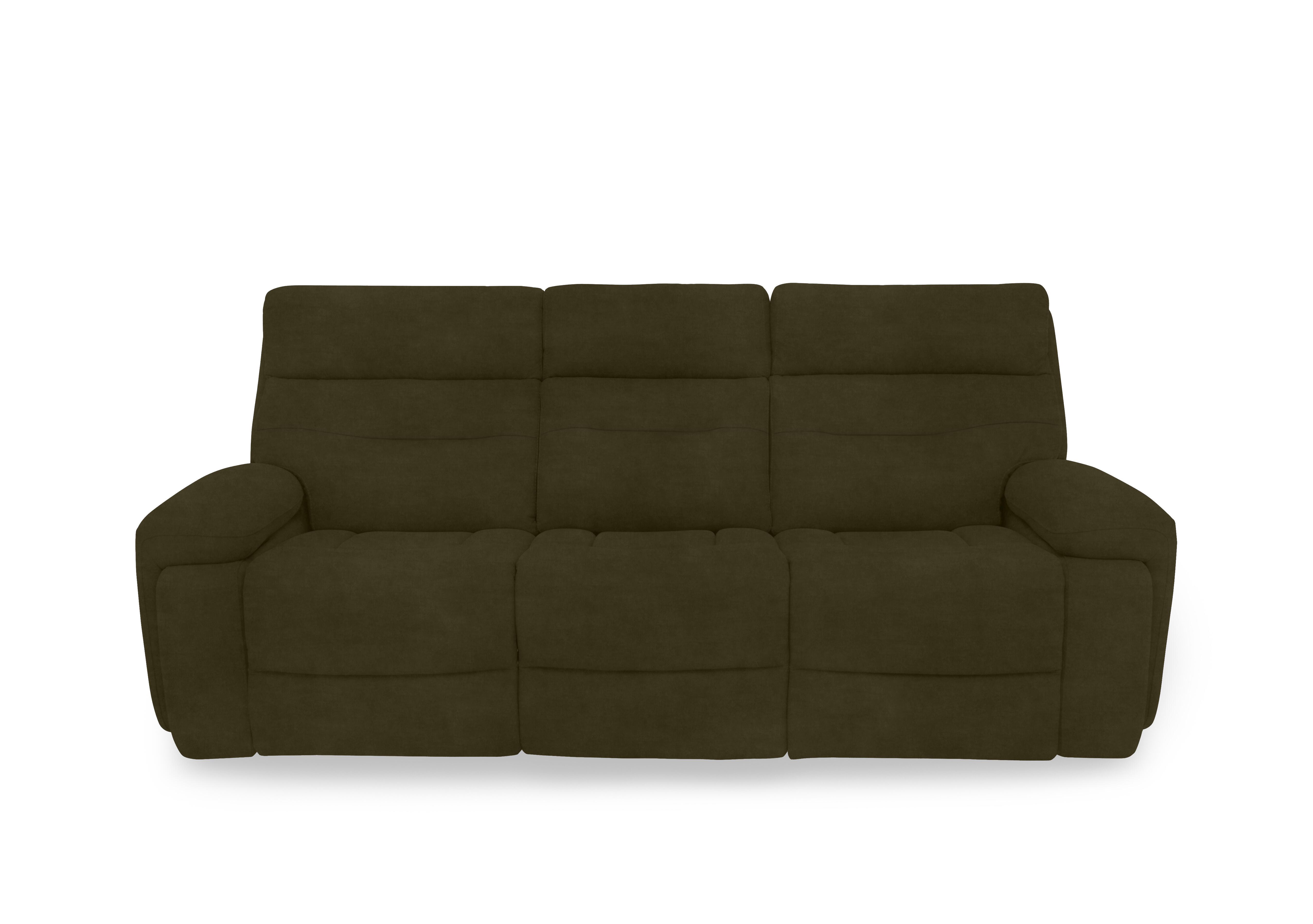 Cinemax Fabric 3 Seater 3 Cushion Sofa in Bianca Olive Bc-0101 on Furniture Village