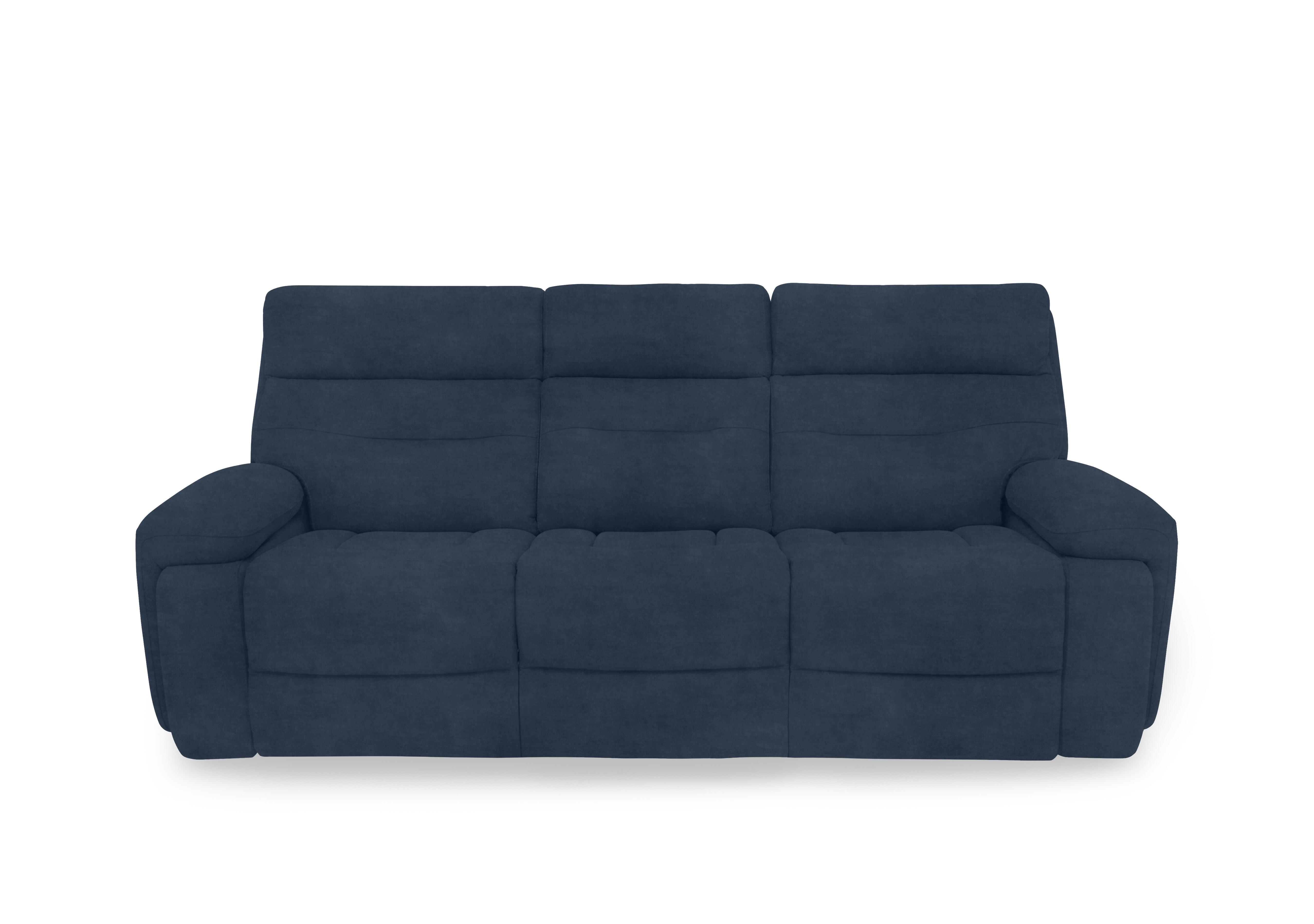 Cinemax Fabric 3 Seater 3 Cushion Sofa in Giula Dark Blue Gl-0108 on Furniture Village