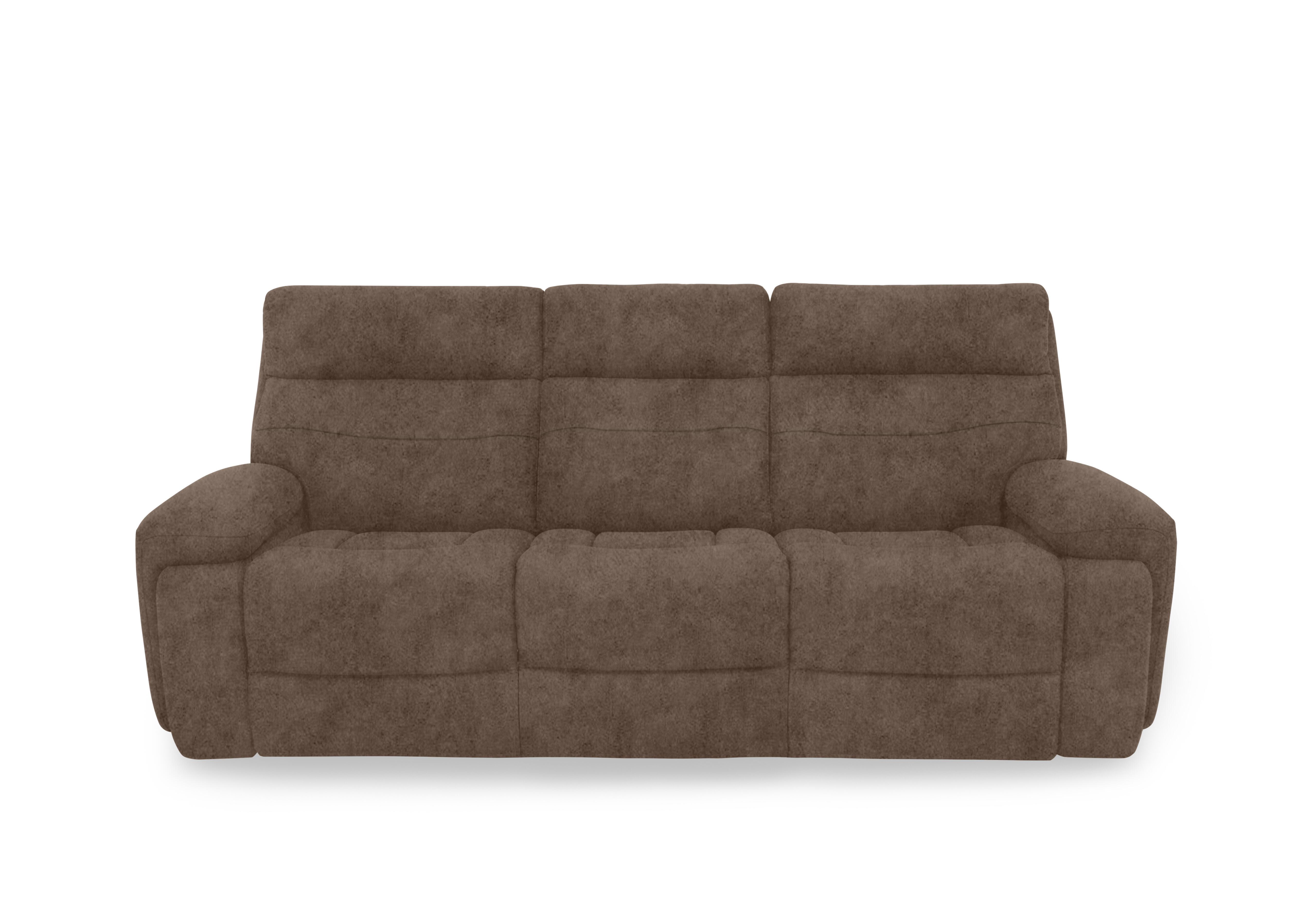 Cinemax Fabric 3 Seater 3 Cushion Sofa in Marble Classic Brown Be-0105 on Furniture Village