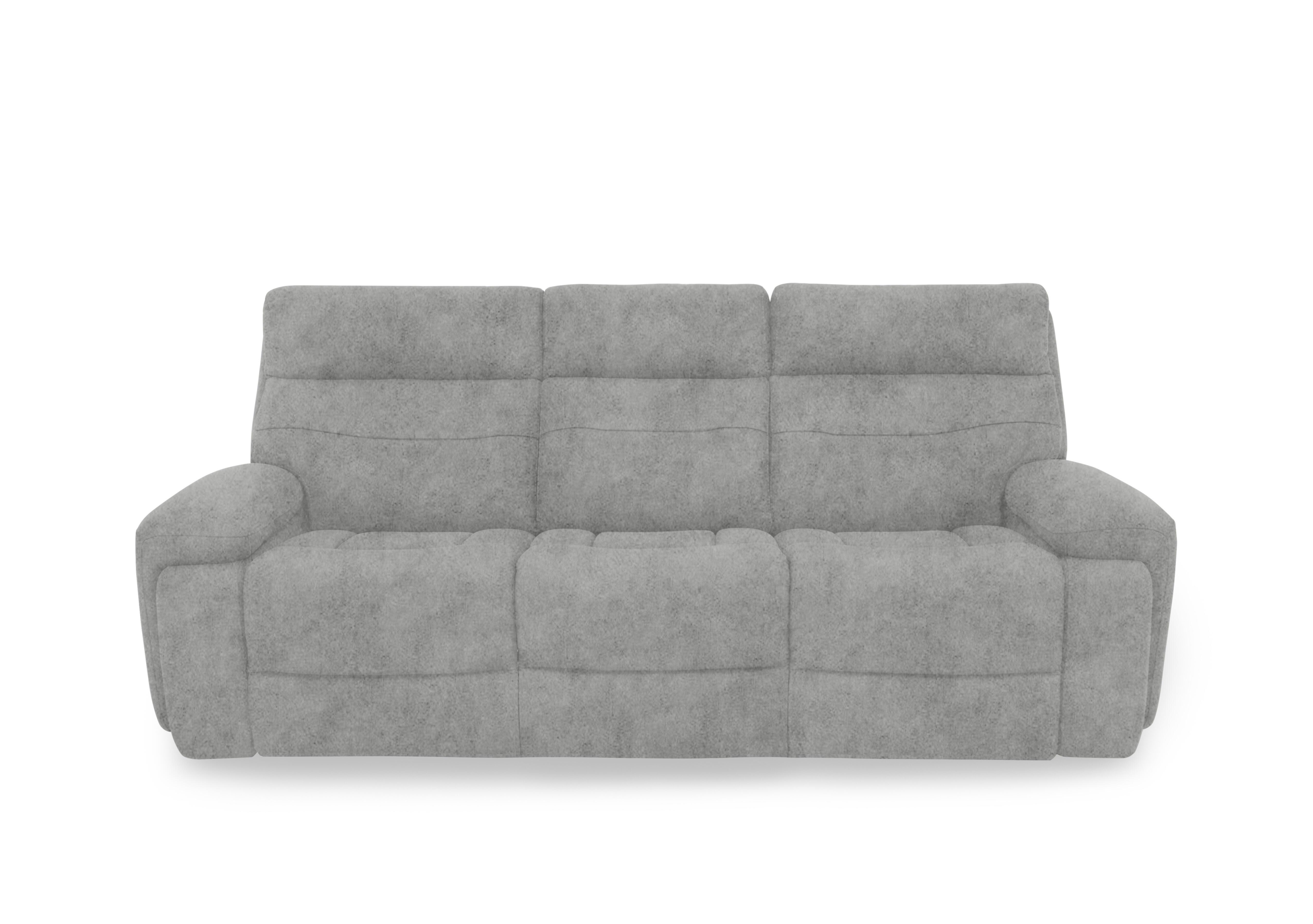 Cinemax Fabric 3 Seater 3 Cushion Sofa in Marble Light Grey Be-0102 on Furniture Village