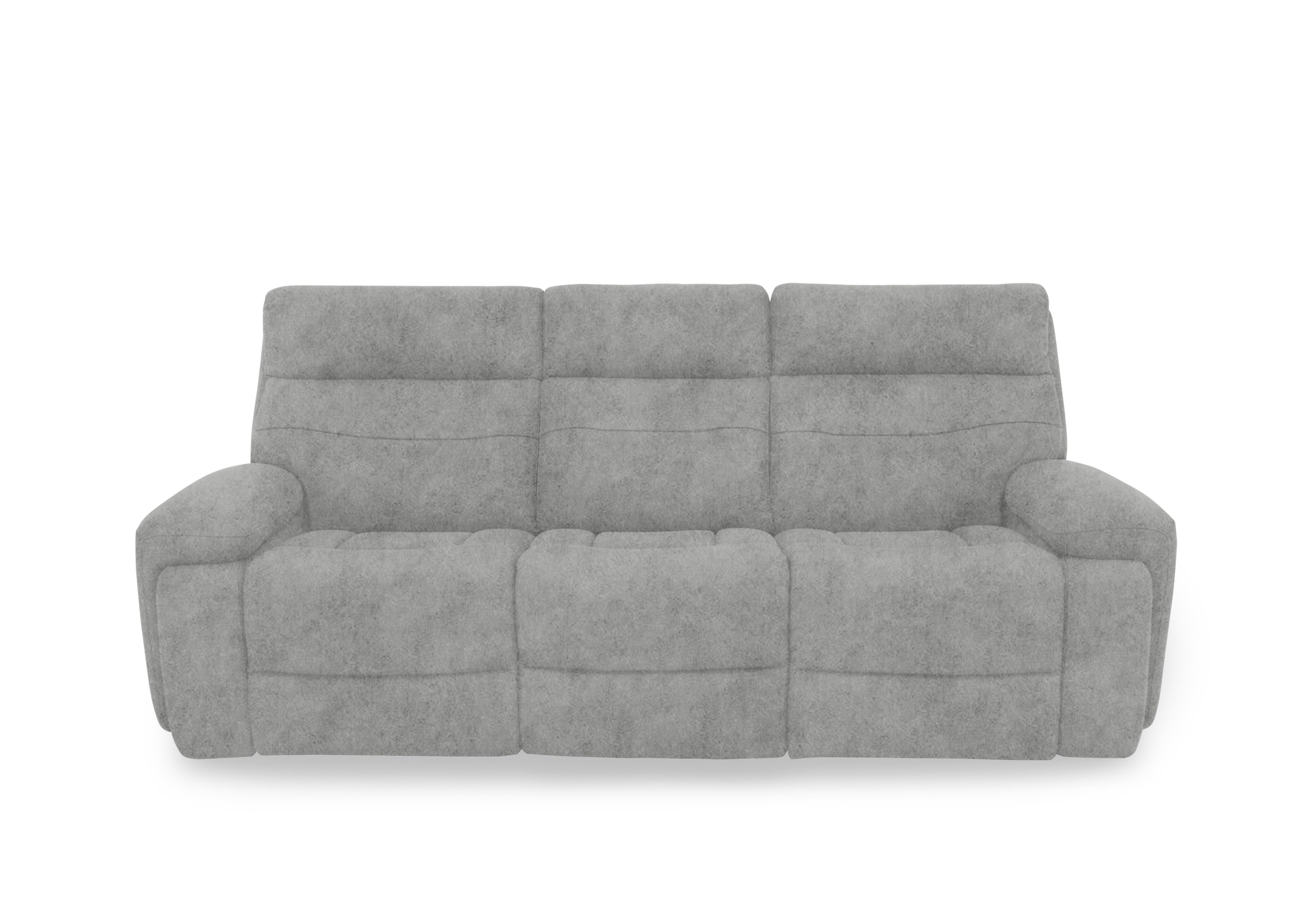 Cinemax Fabric 3 Seater 3 Cushion Sofa in Marble Light Grey Be-0102 on Furniture Village