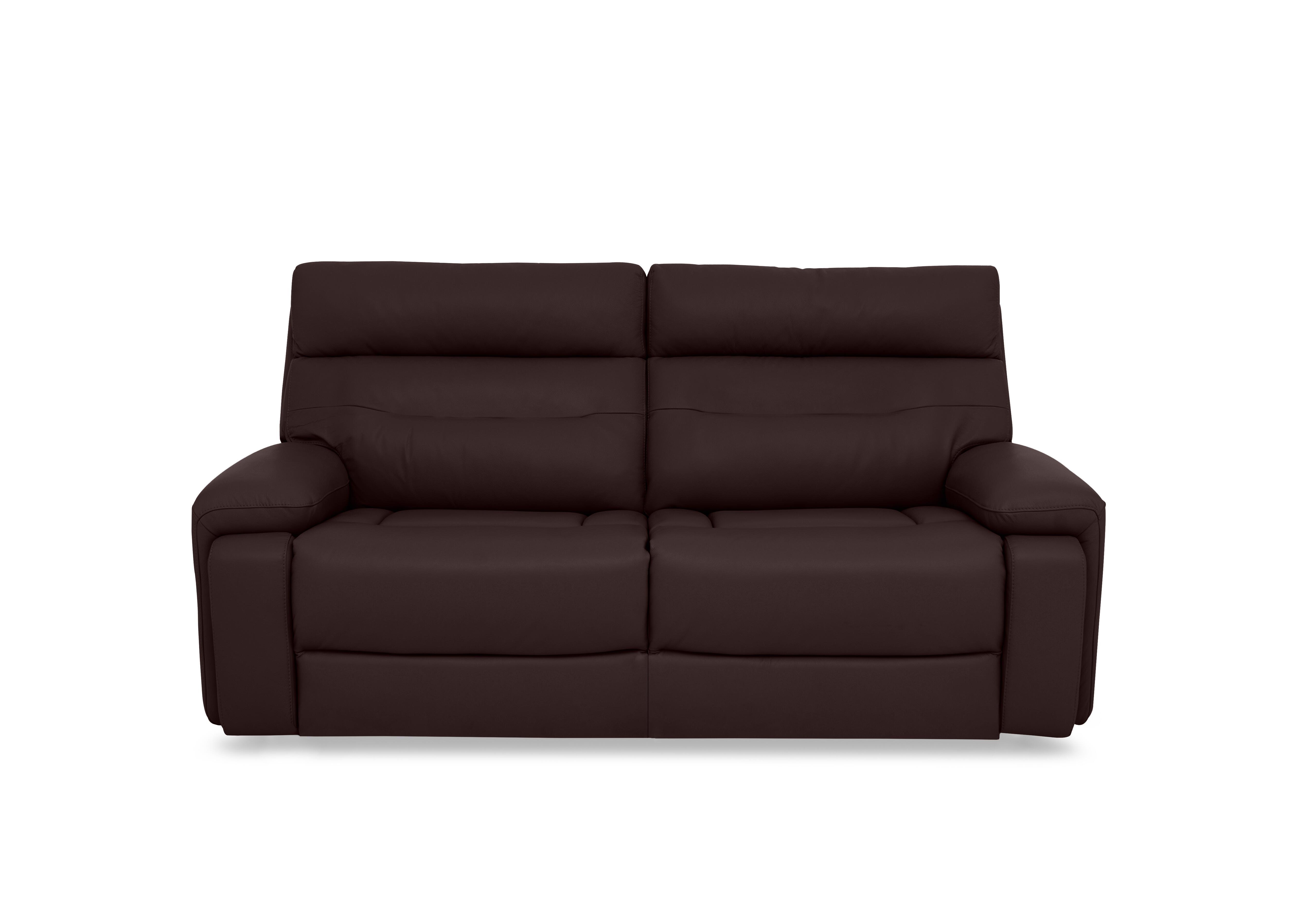 Cinemax Leather 3 Seater Sofa in Burgundy Lx-6402 on Furniture Village