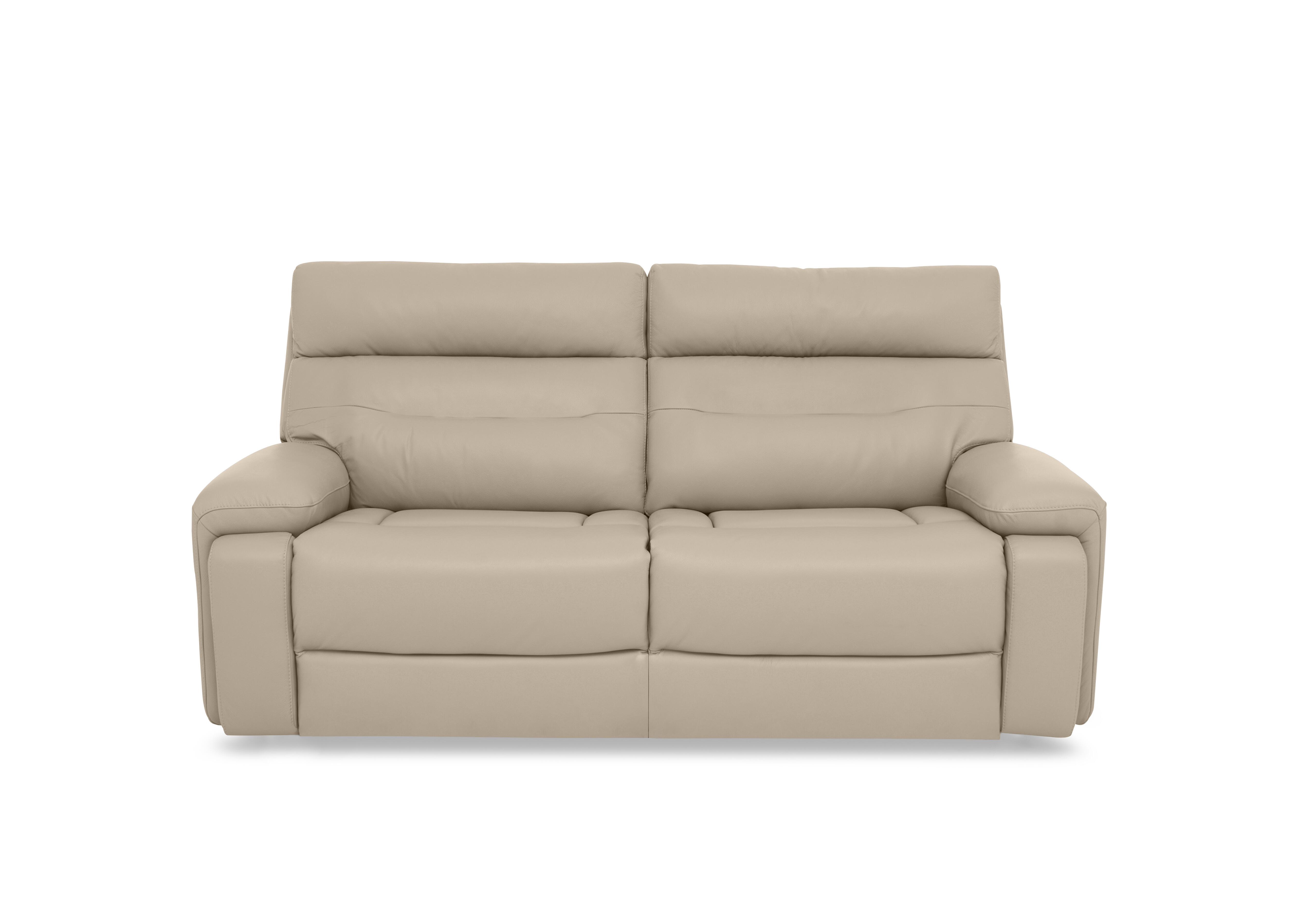 Cinemax Leather 3 Seater Sofa in Dacota Pebble La-4305 on Furniture Village