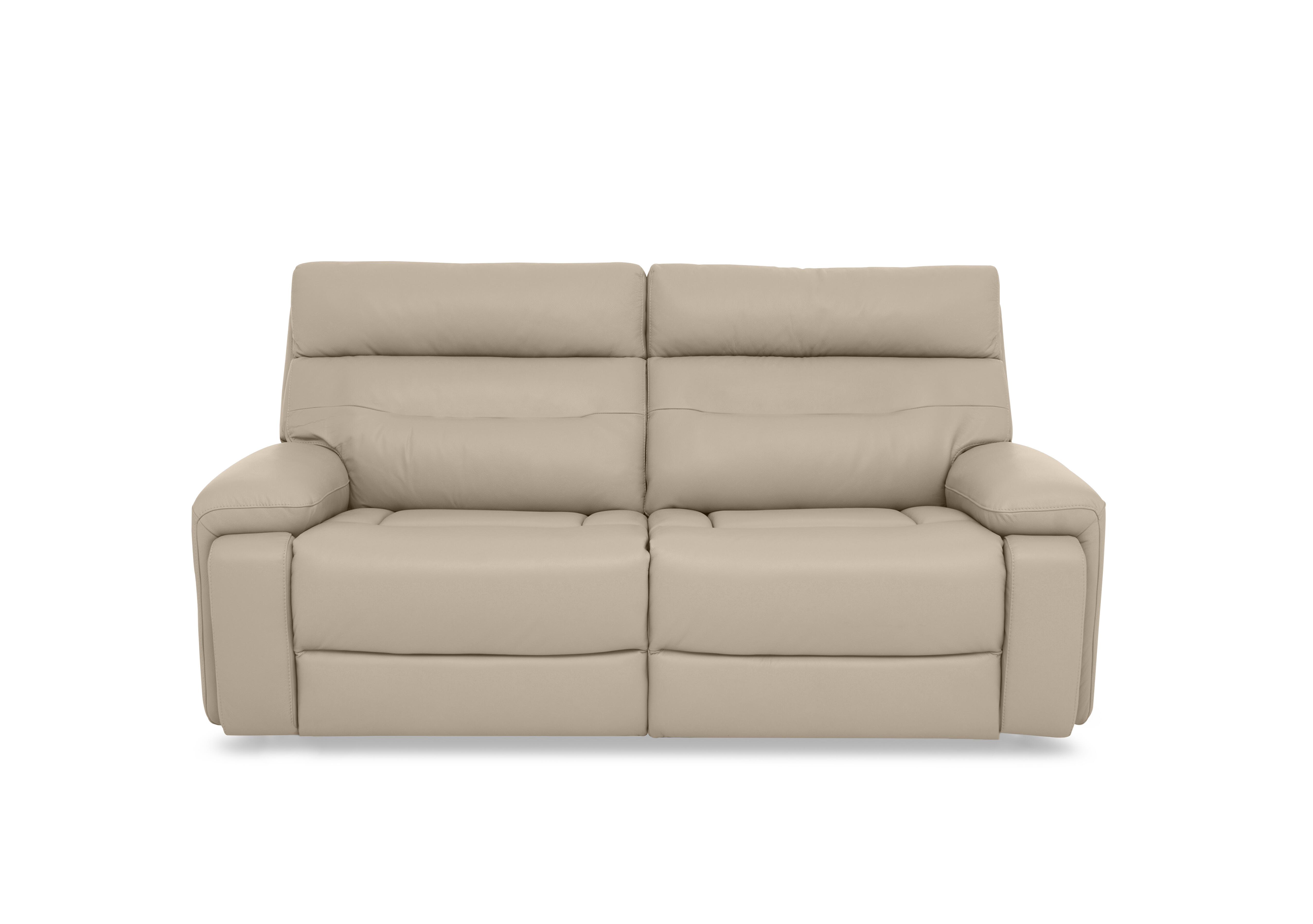 Cinemax Leather 3 Seater Sofa in Dacota Pebble La-4305 on Furniture Village