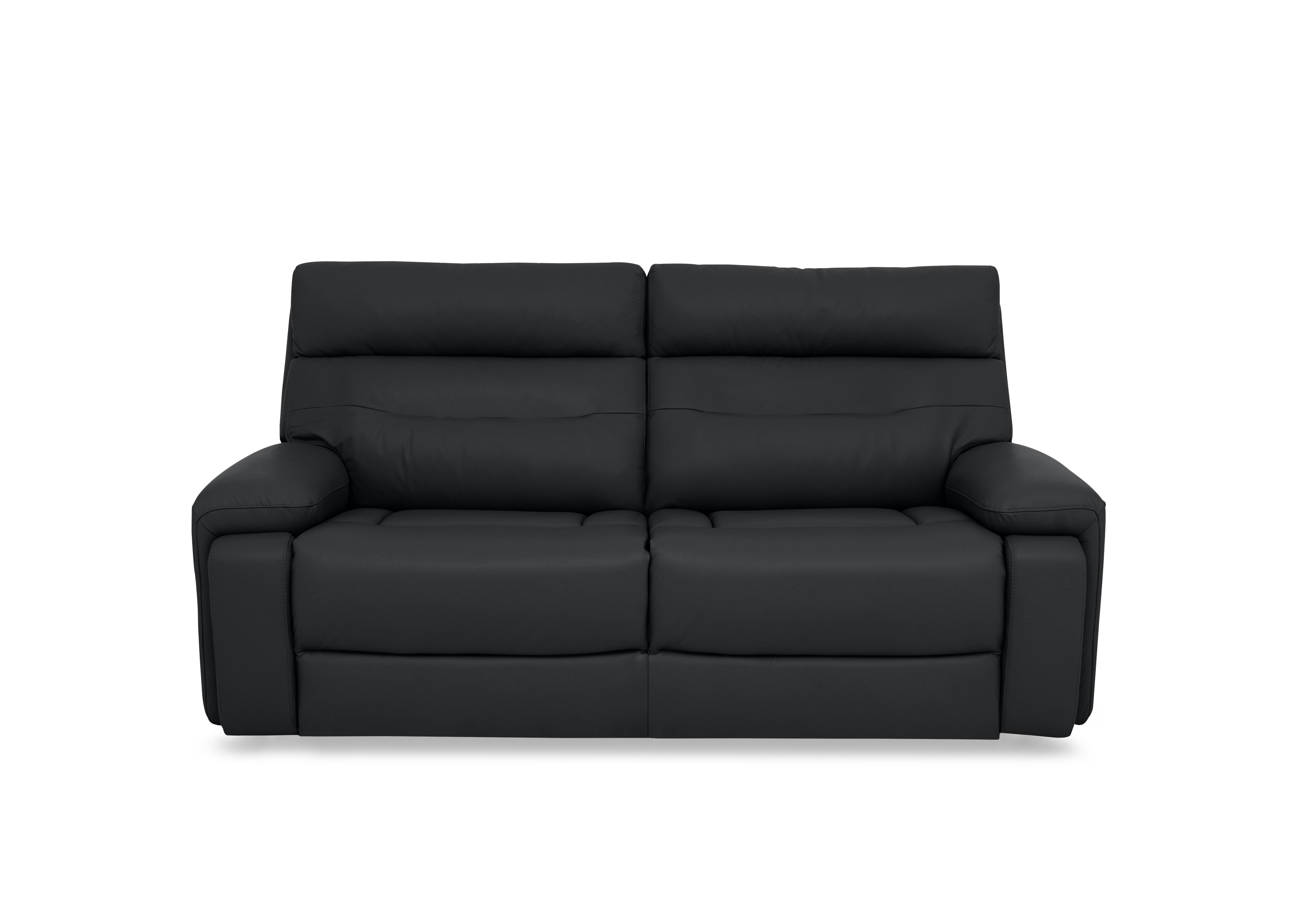 Cinemax Leather 3 Seater Sofa in Natural Black Mica La4820 on Furniture Village