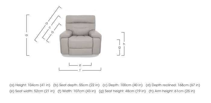 Cinemax Leather Media Arm Power Recliner Chair with Power Headrest in  on Furniture Village