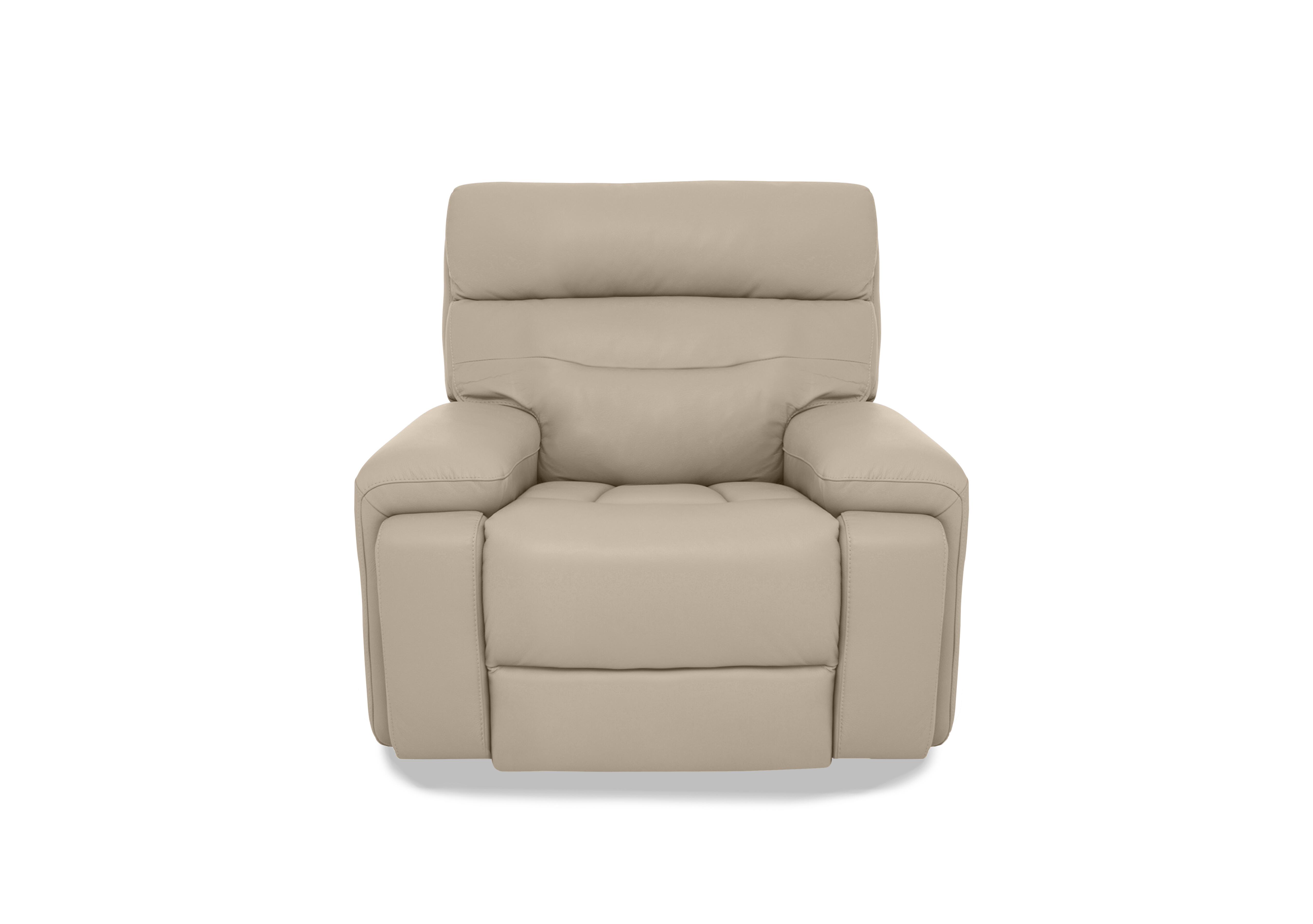 Cinemax Leather Media Arm Power Recliner Chair with Power Headrest in Dacota Pebble La-4305 on Furniture Village