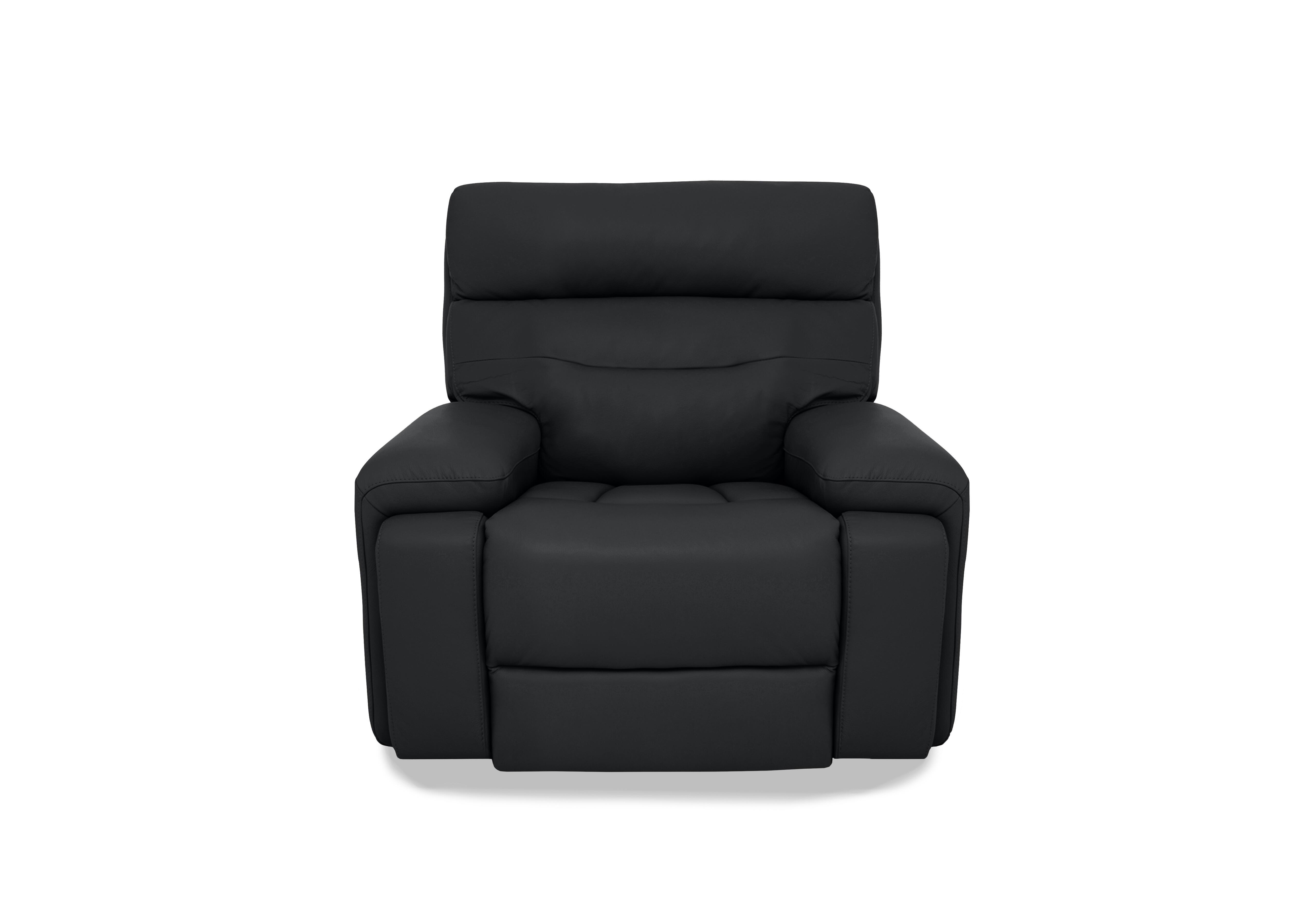 Cinemax Leather Chair in Natural Black Mica La4820 on Furniture Village
