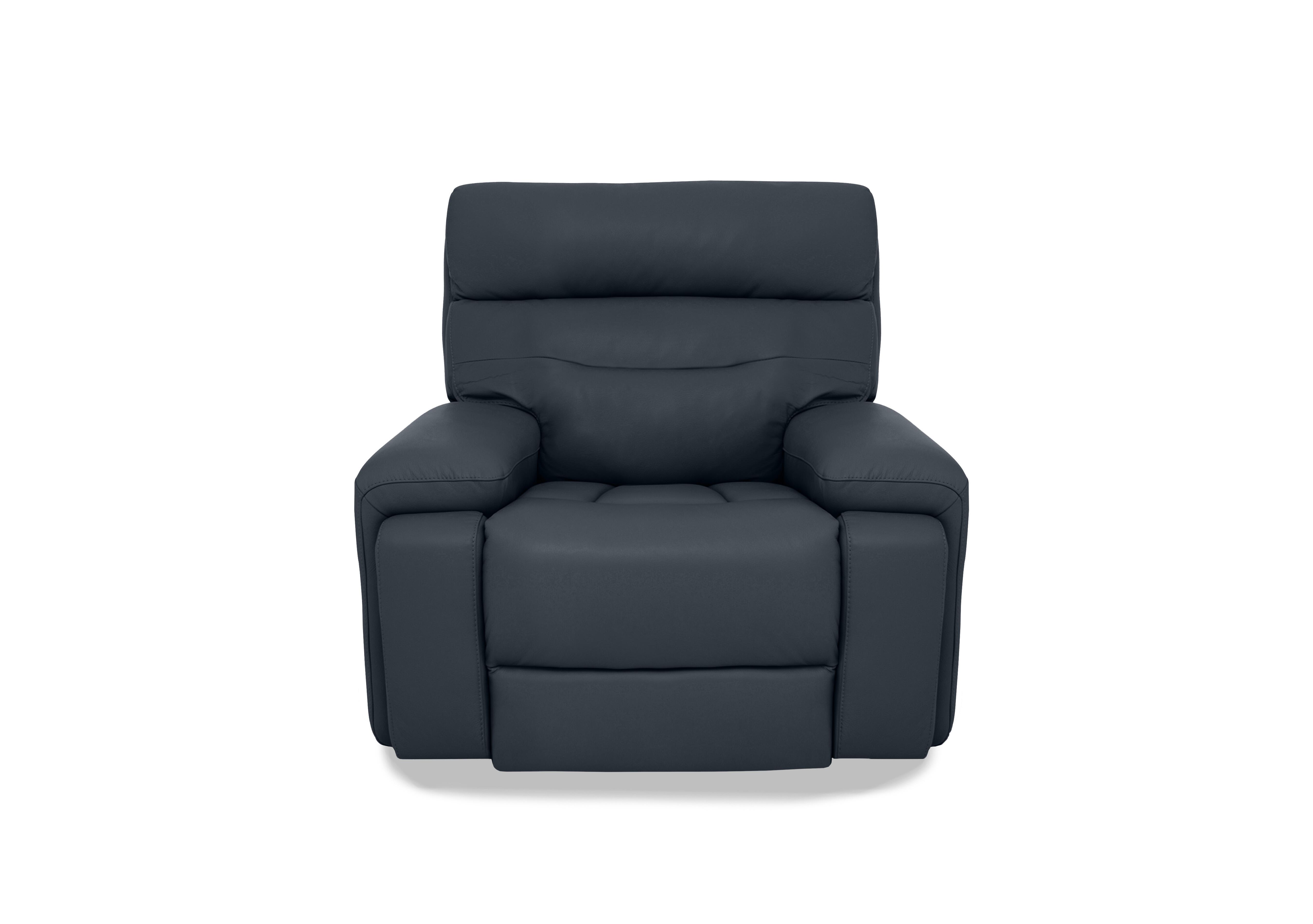 Cinemax Leather Chair in Natural Milled Navy La-4828 on Furniture Village