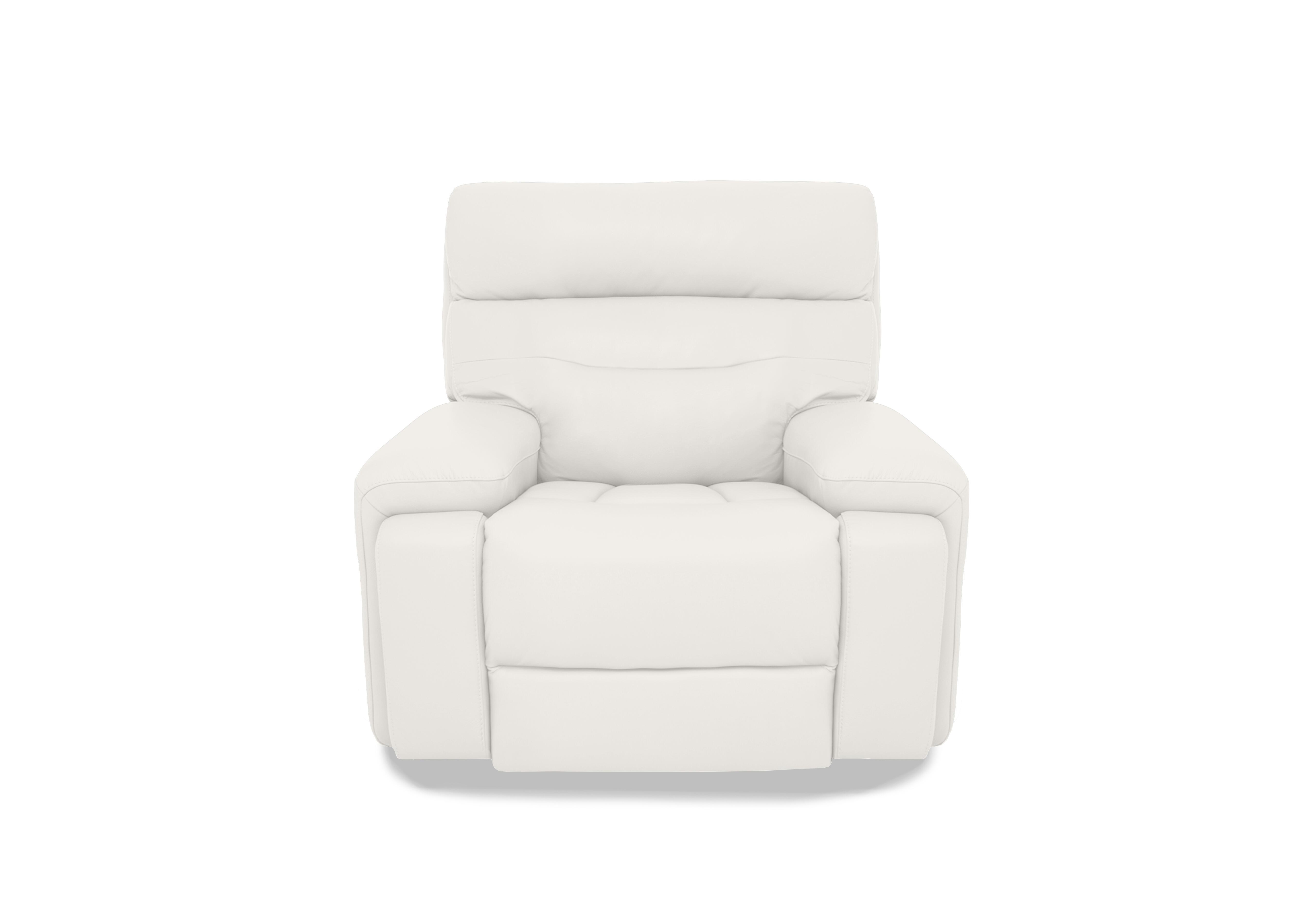 Cinemax Leather Chair in White Le-9307 on Furniture Village