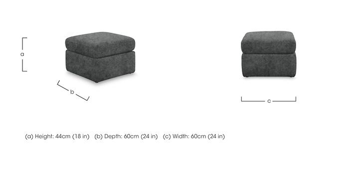 Cinemax Fabric Storage Footstool in  on Furniture Village