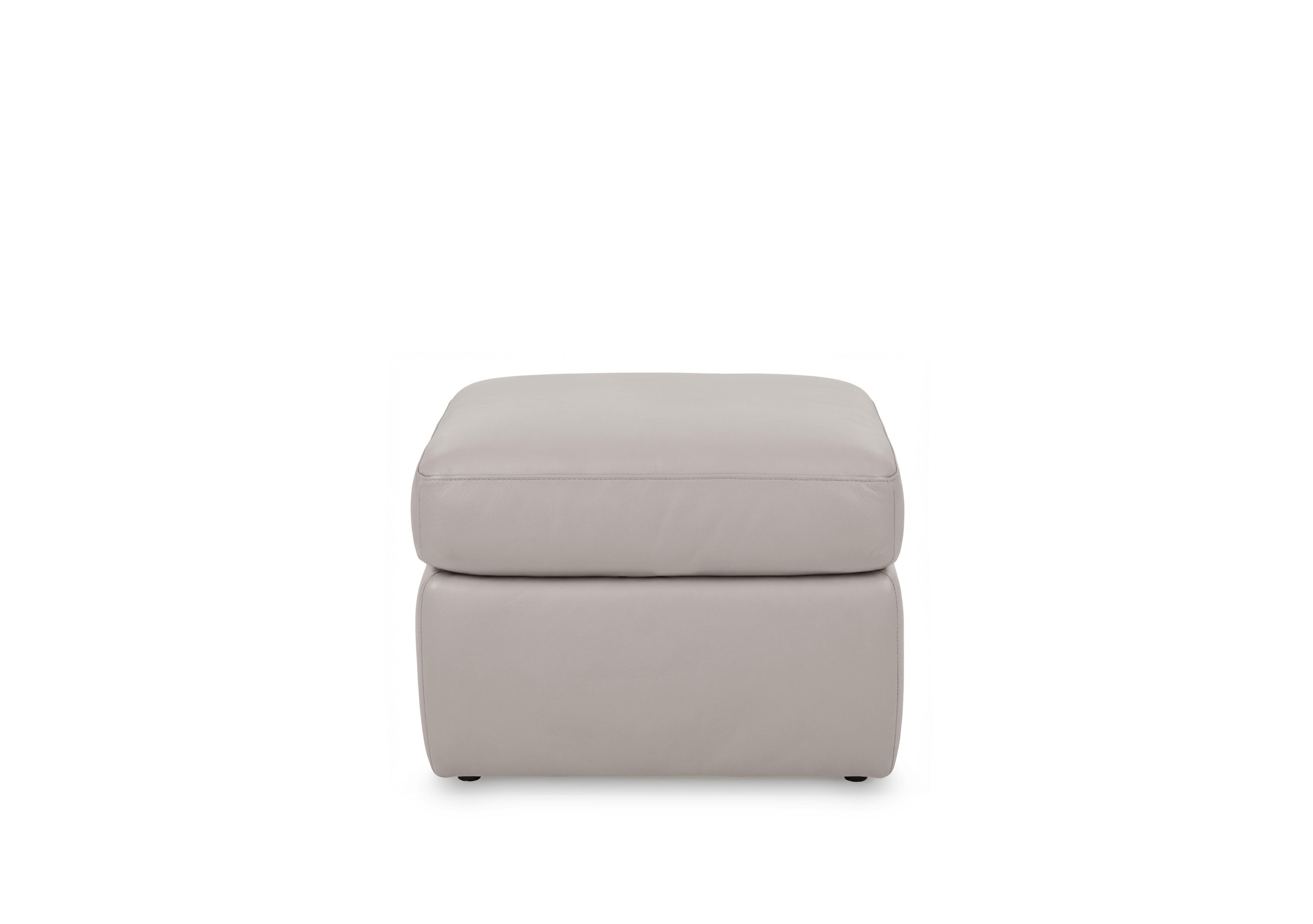 Cinemax Leather Storage Footstool in Alpha Grey Matte Le-9317 on Furniture Village