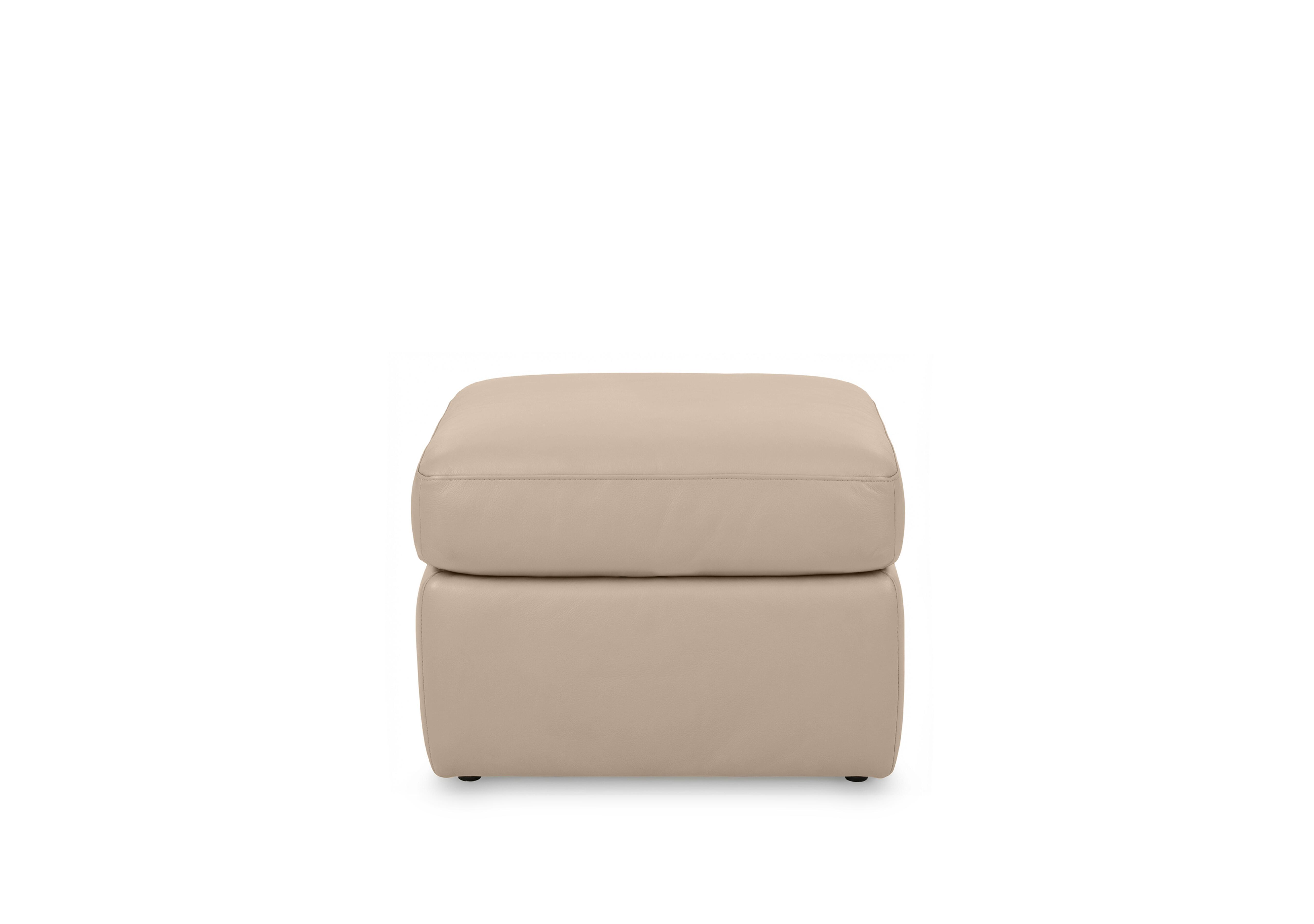 Cinemax Leather Storage Footstool in Dacota Pebble La-4305 on Furniture Village