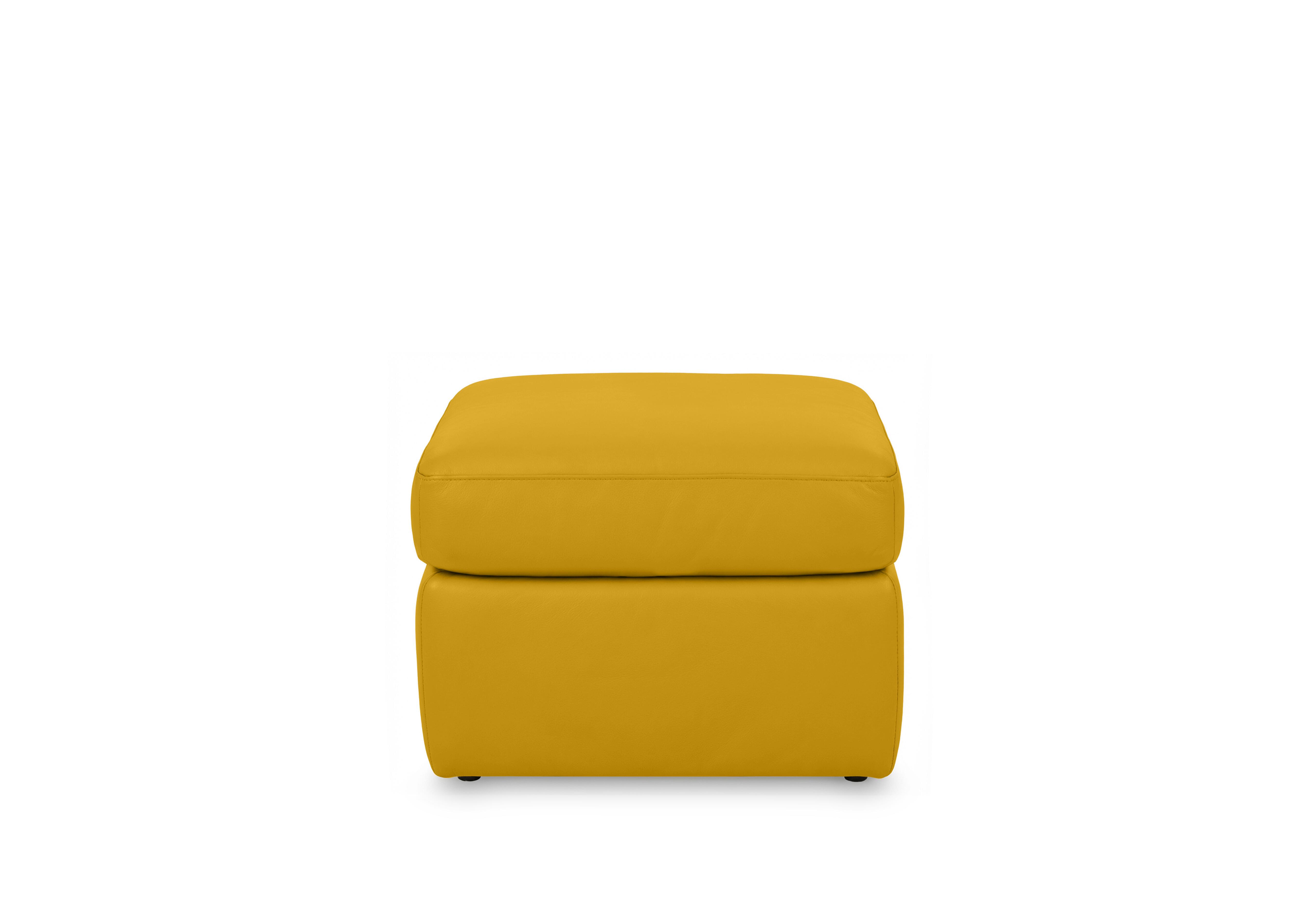 Cinemax Leather Storage Footstool in Giallo Le-9310 on Furniture Village