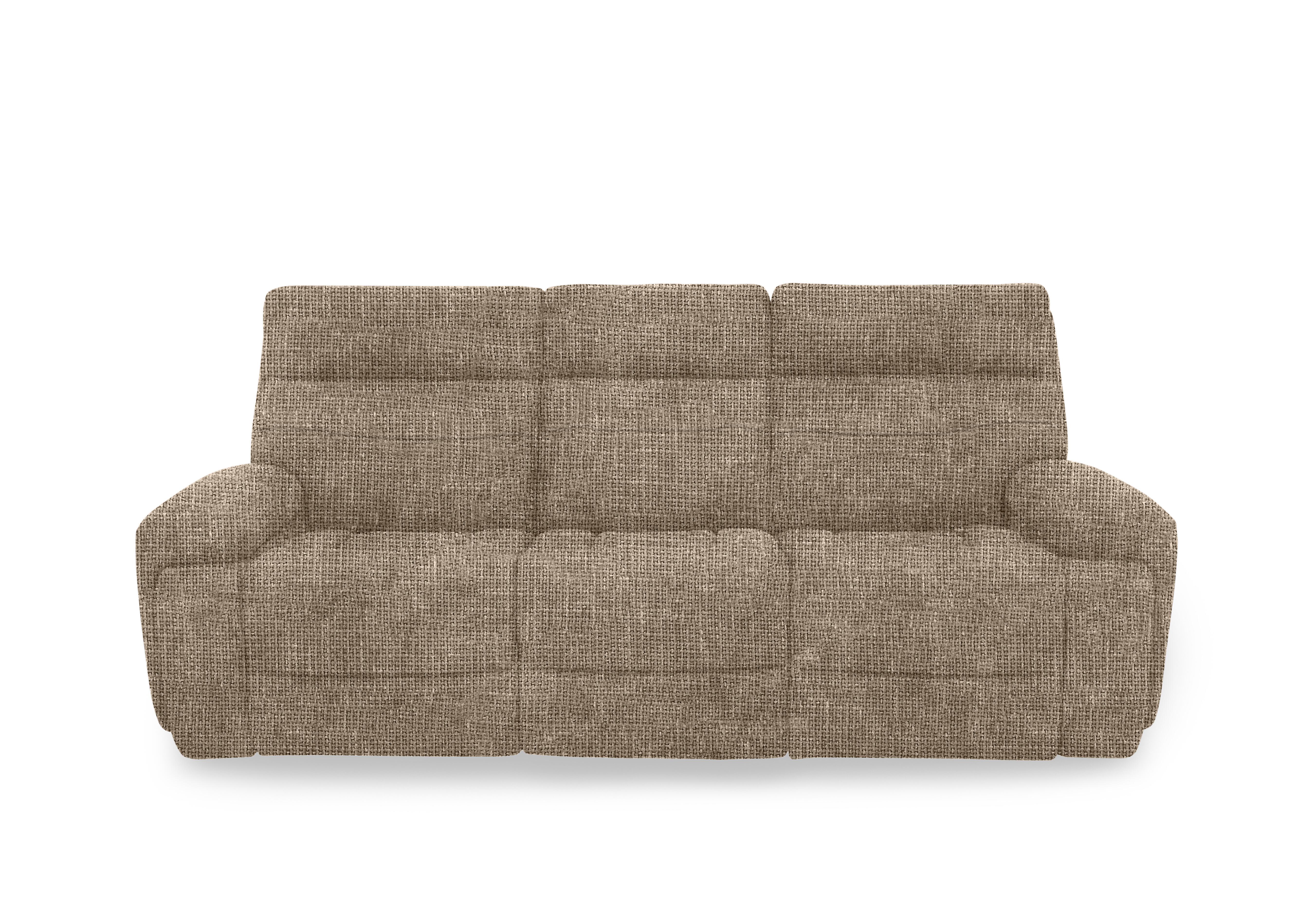 Cinemax Fabric 3 Seater 3 Cushion Media Arms Power Recliner Sofa with Power Headrests in Cocoa We-0103 on Furniture Village