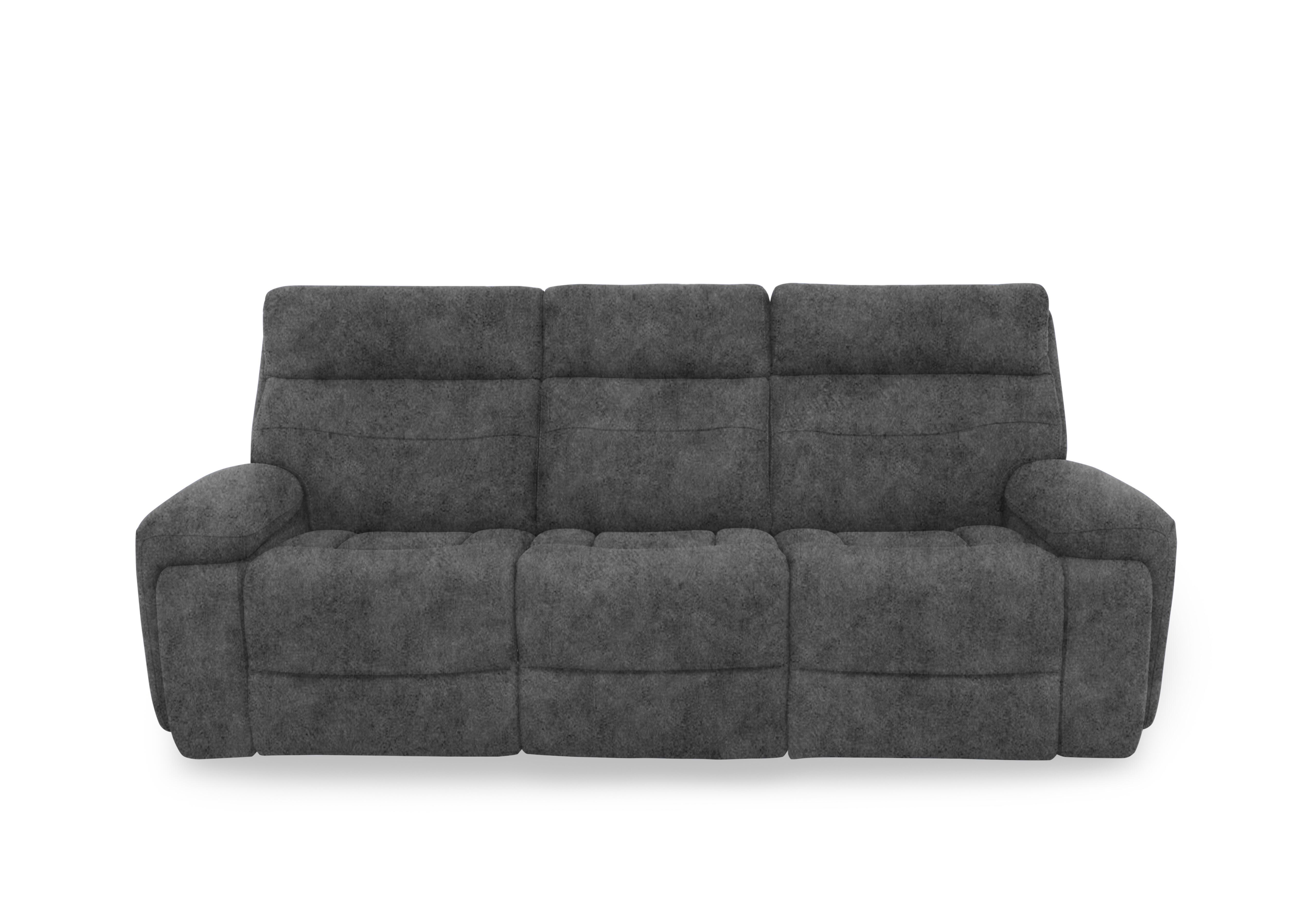 Cinemax Fabric 3 Seater 3 Cushion Media Arms Power Recliner Sofa with Power Headrests in Marque Seal Grey Mq-0106 on Furniture Village
