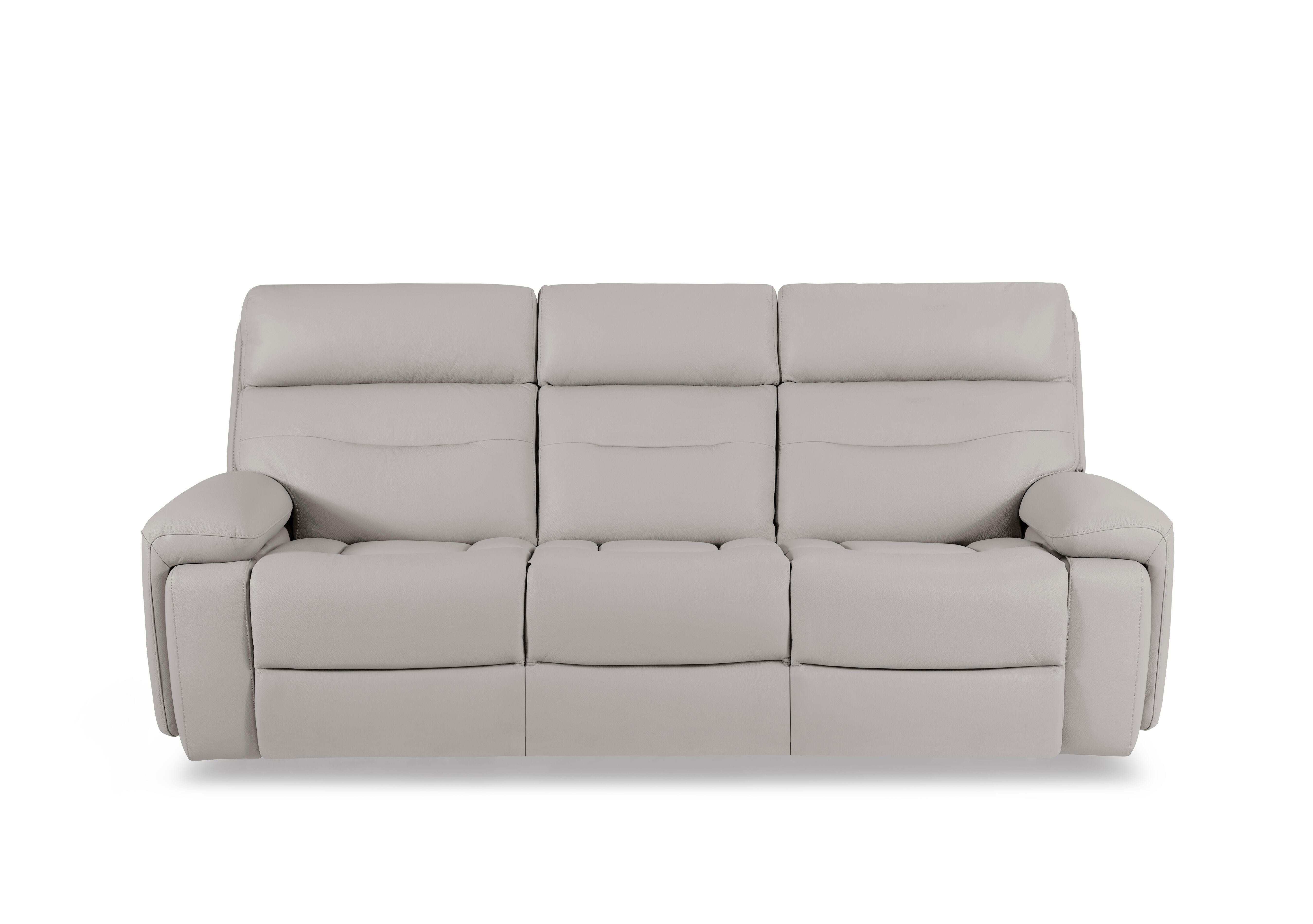 Cinemax Leather 3 Seater 3 Cushion Sofa in Alpha Grey Matte Le-9317 on Furniture Village