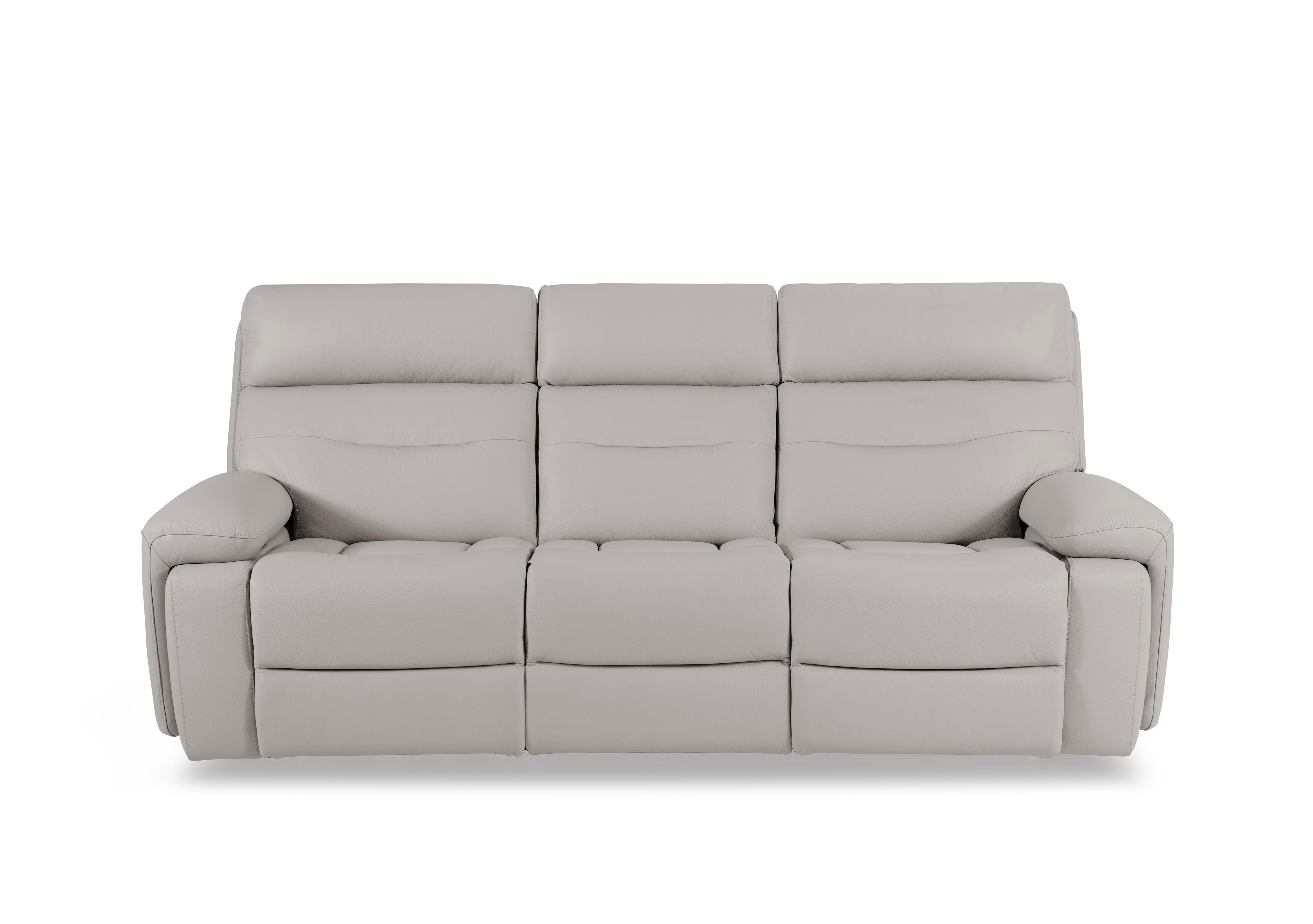 Cinemax Leather 3 Seater 3 Cushion Sofa in Alpha Grey Matte Le-9317 on Furniture Village