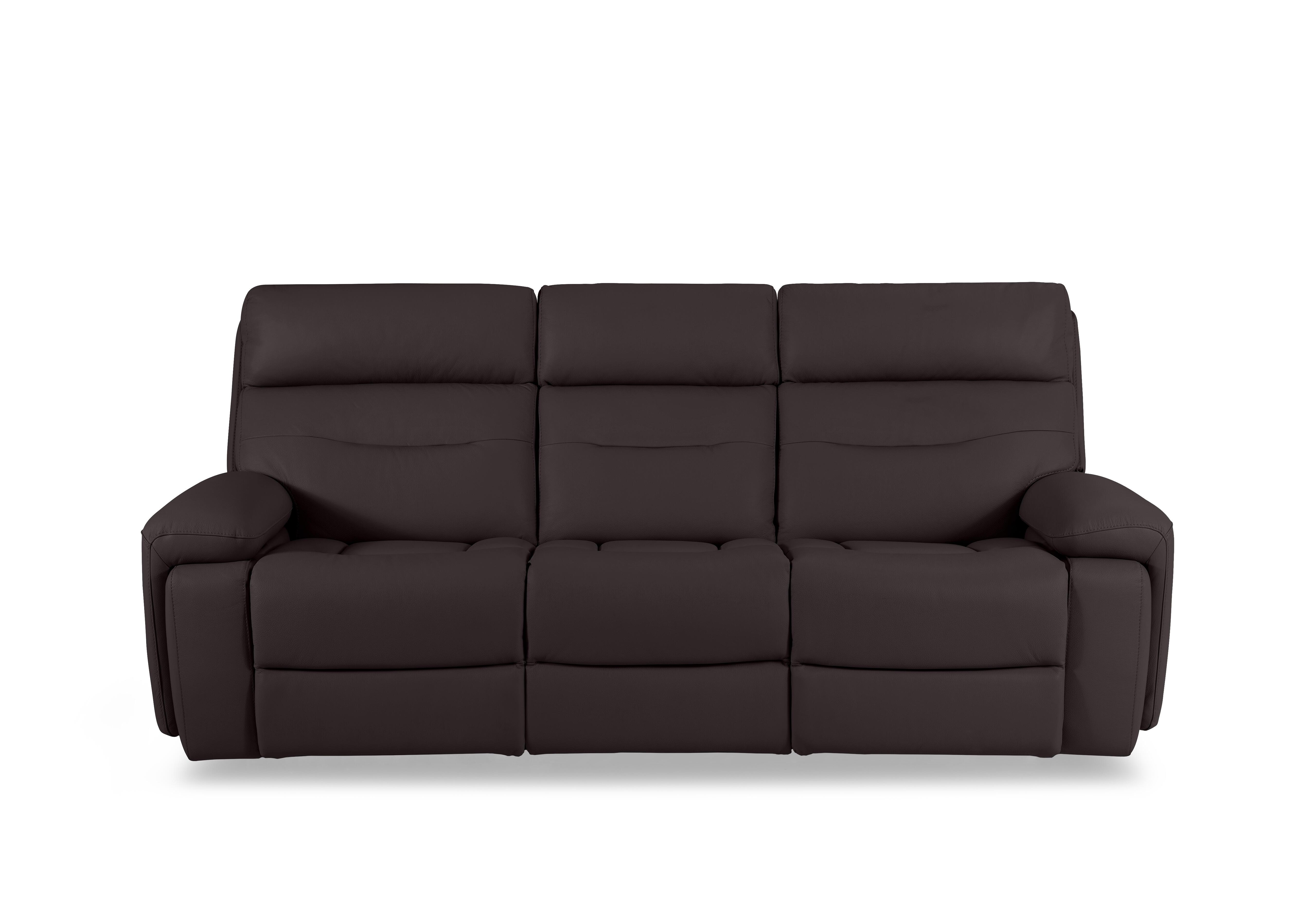 Cinemax Leather 3 Seater 3 Cushion Sofa in Espresso Lx-6413 on Furniture Village