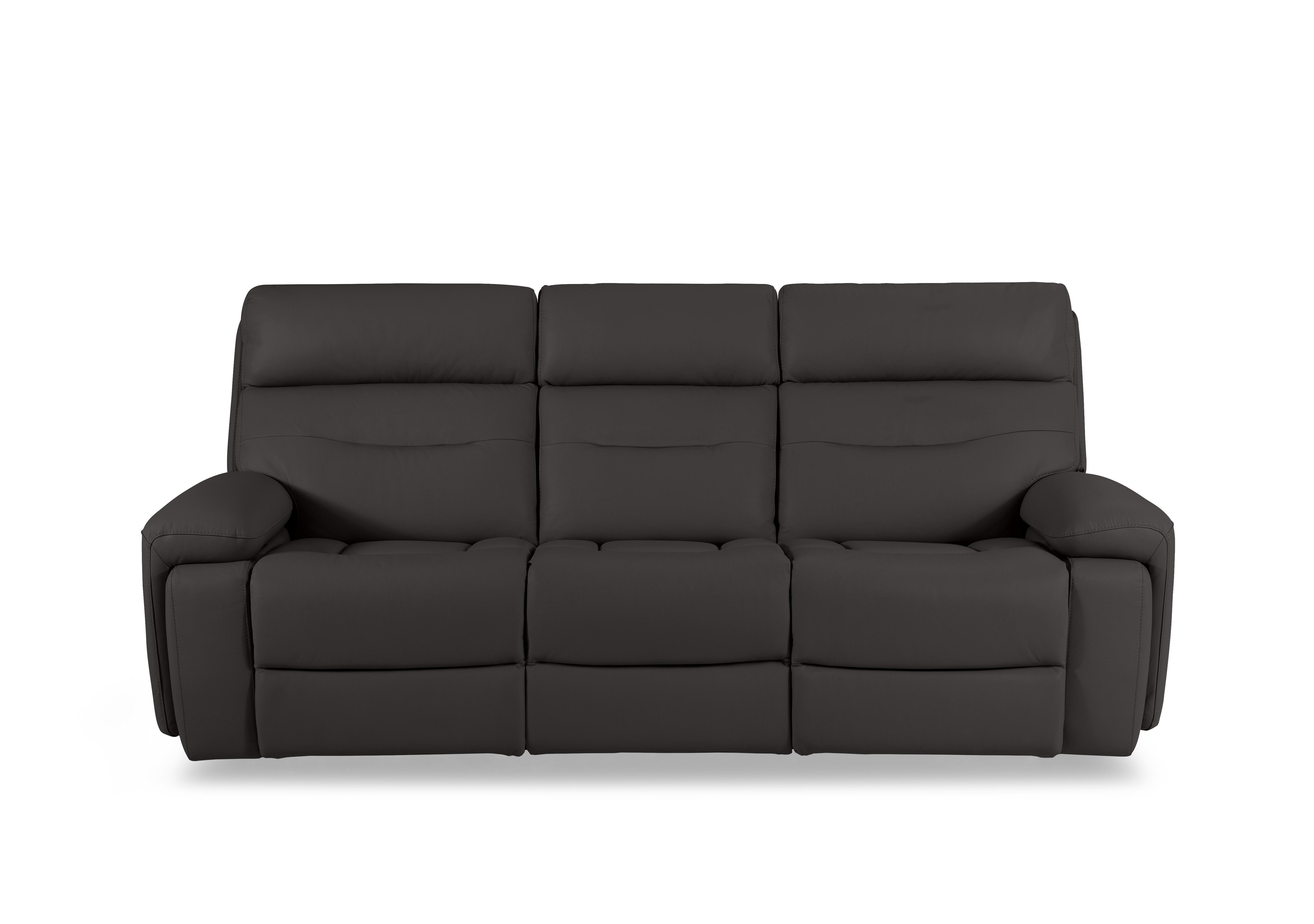 Cinemax Leather 3 Seater 3 Cushion Sofa in Piompo Lx-6404 on Furniture Village