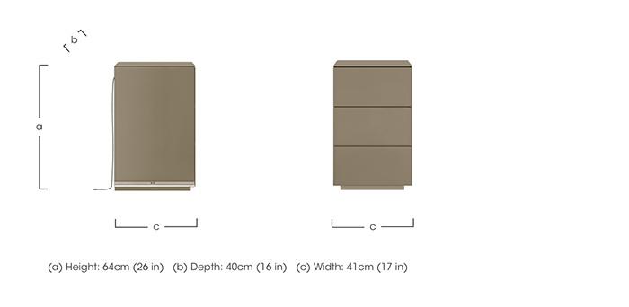 Andor 3 Drawer Bedside Cabinet with Wireless Charger in  on Furniture Village